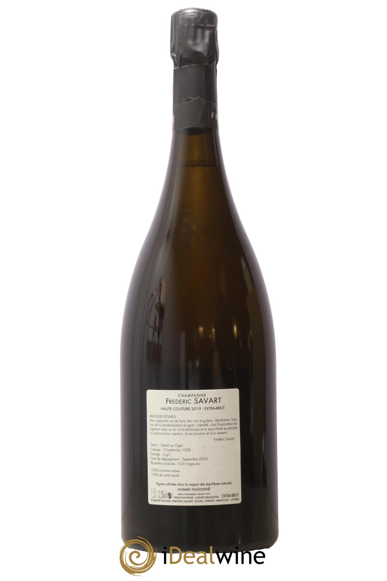 Haute Couture Le Mesnil sur Oger Extra-Brut Savart 2019 - Lot de 1 magnum - 1