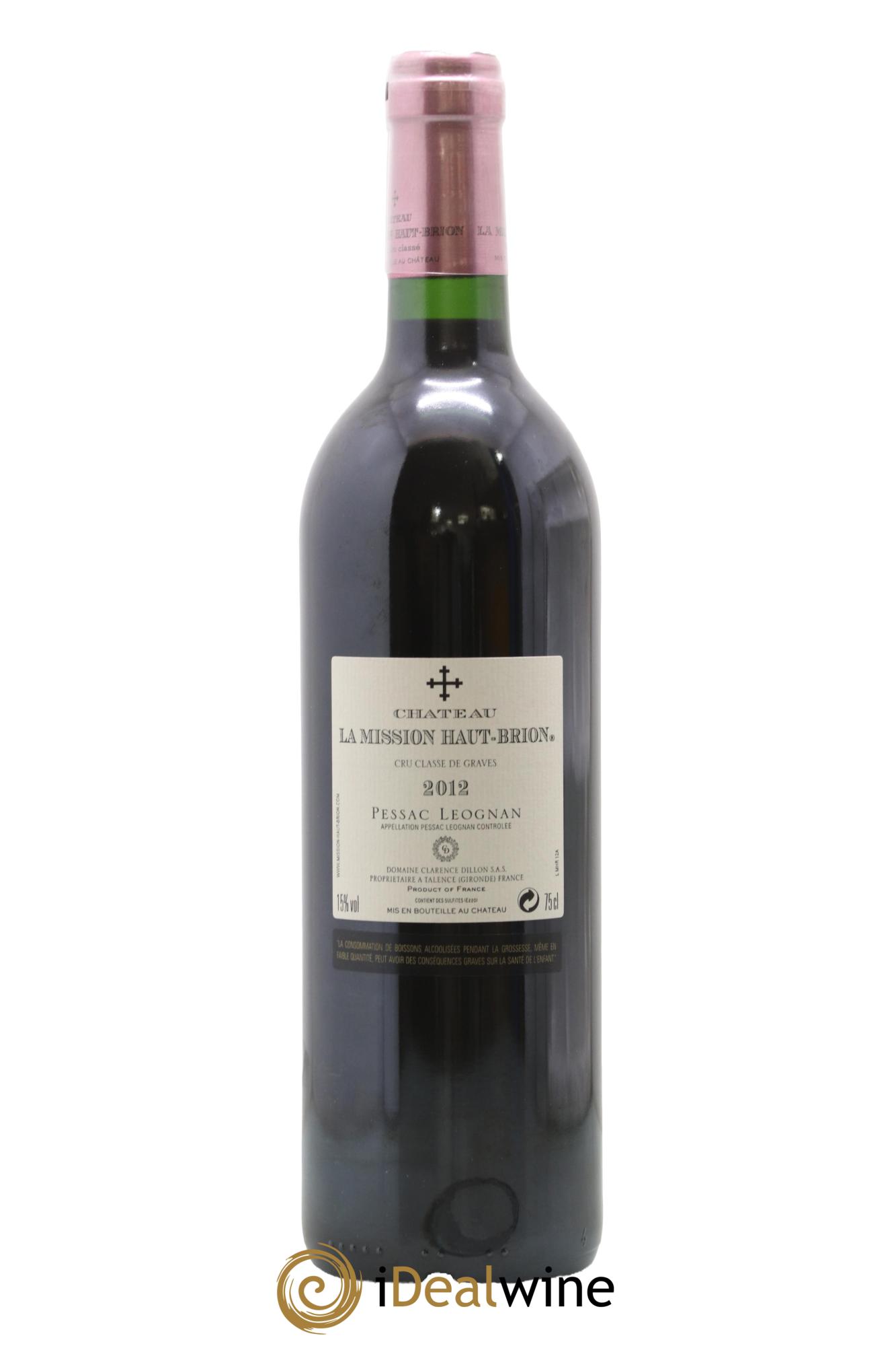 Château la Mission Haut-Brion Cru Classé de Graves 2012 - Lotto di 1 bottiglia - 1