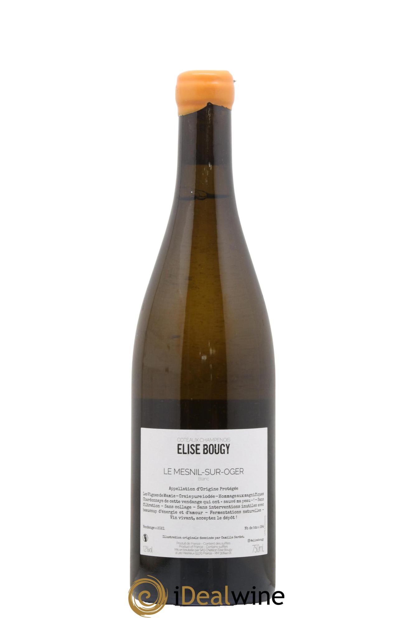 Coteaux Champenois Sauver ma peau Elise Bougy Le Mesnil Sur Oger Maison Elise Bougy Sauver Ma Peau 2021 - Lot de 1 bouteille - 1