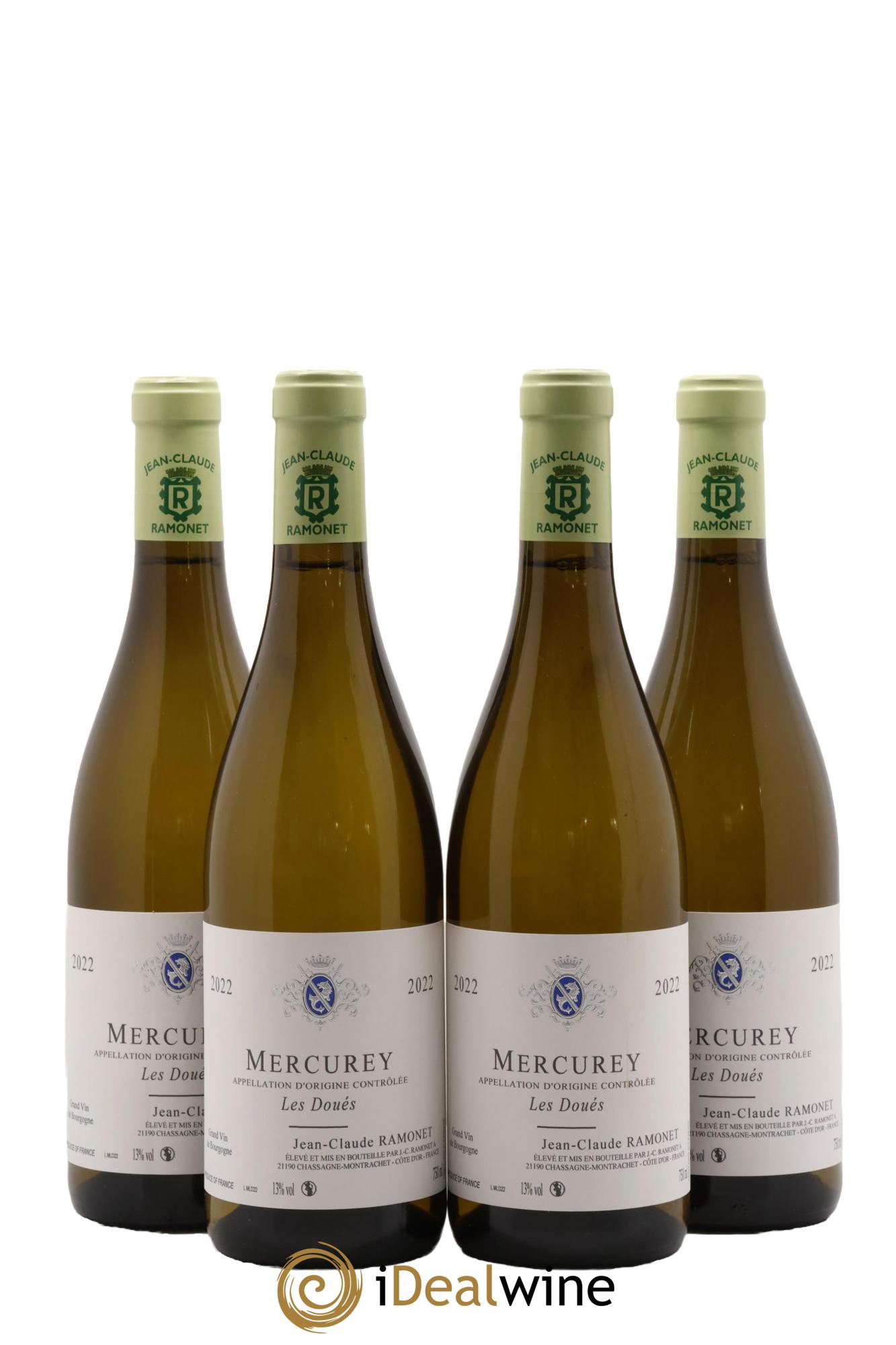 Mercurey Les Doués Jean-Claude Ramonet 2022 - Lot de 4 bouteilles - 0