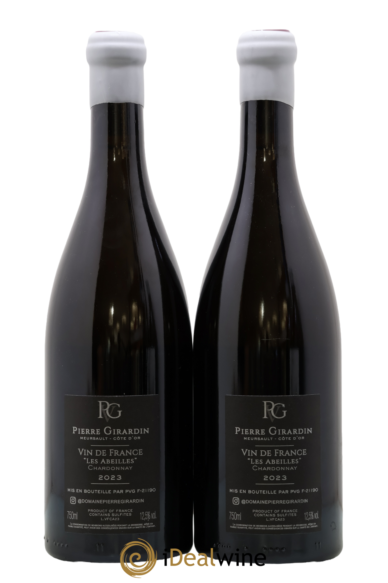 Vin de France Chardonnay Les Abeilles Pierre Vincent Girardin 2023 - Lotto di 2 bottiglie - 1