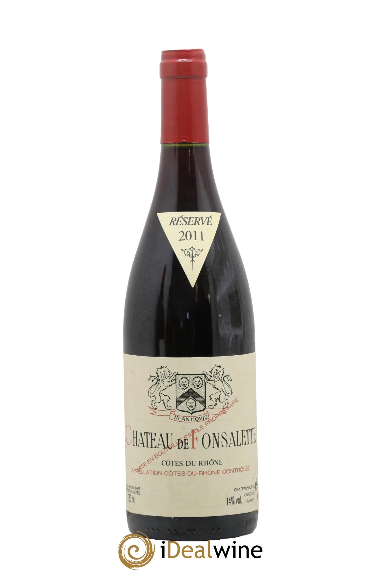 Côtes-du-Rhône Château de Fonsalette Emmanuel Reynaud 2011 - Lot de 1 bouteille - 0