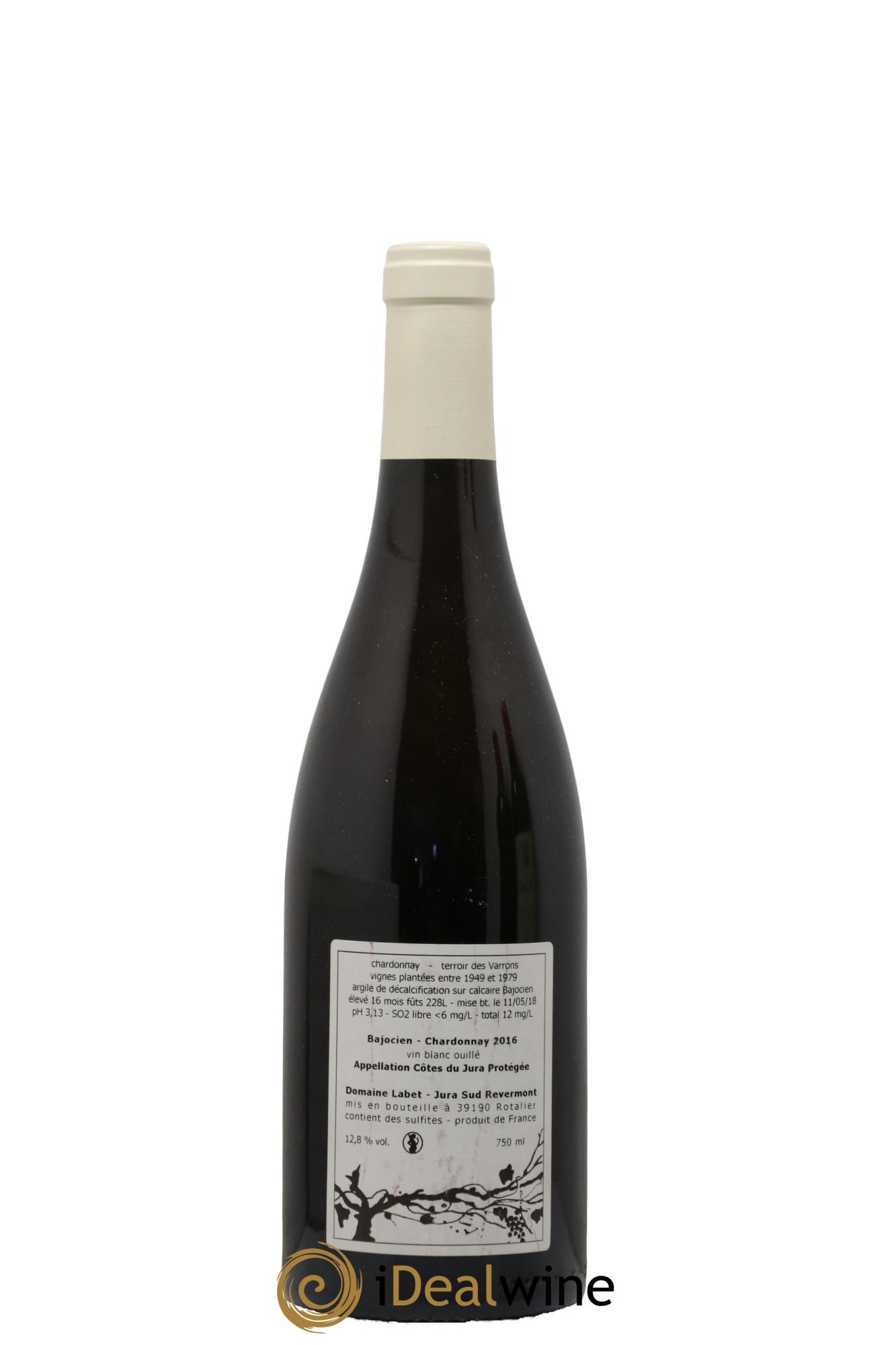 Côtes du Jura Chardonnay Bajocien Romain - Julien - Charline Labet 2016 - Lot de 1 bouteille - 1