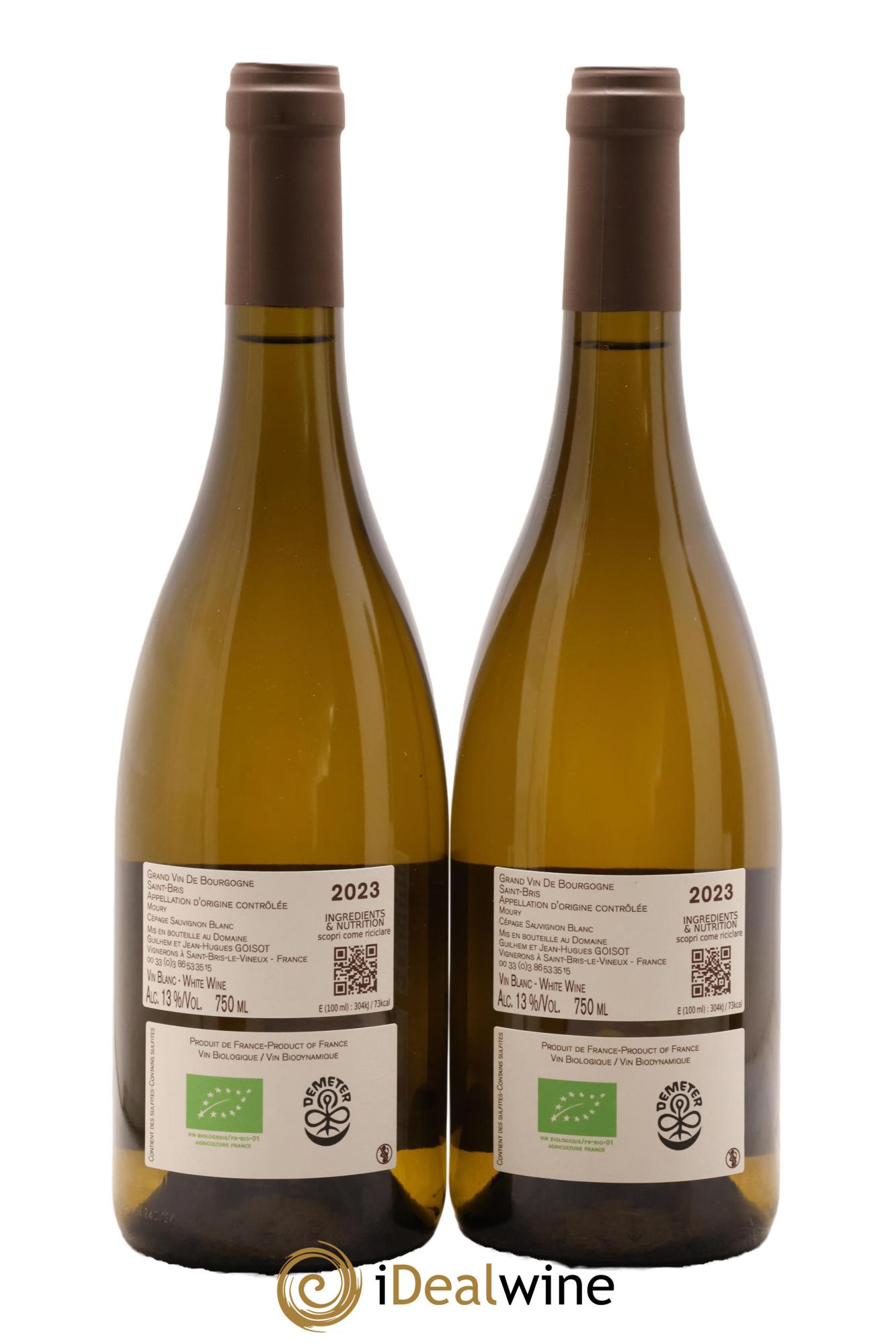 Saint-Bris Moury Goisot 2023 - Lotto di 2 bottiglie - 1