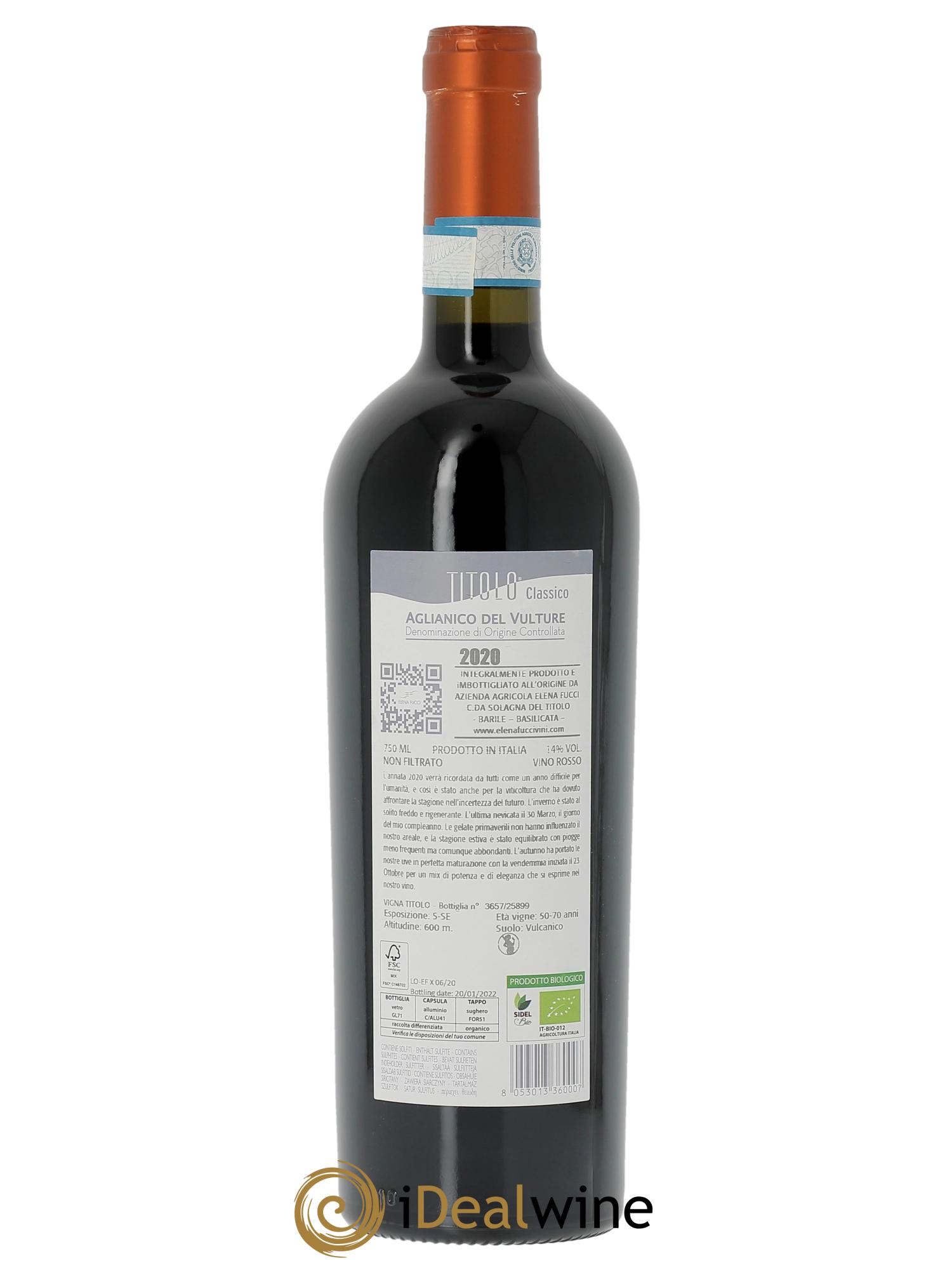 Aglianico del Vulture DOC Elena Fucci Titolo  2020 - Lot of 1 bottle - 1