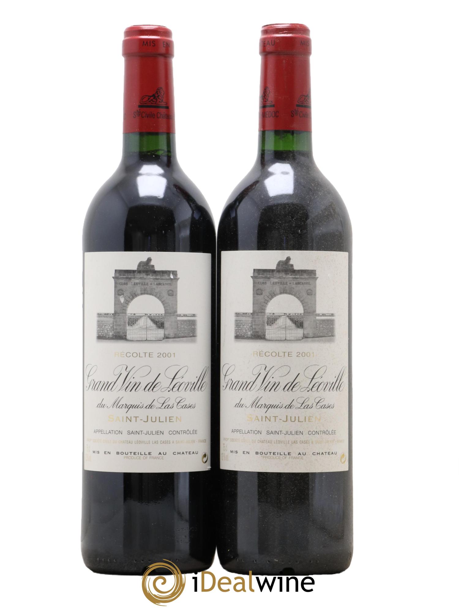 Château Léoville Las Cases 2ème Grand Cru Classé 2001 - Lot de 2 bouteilles - 0