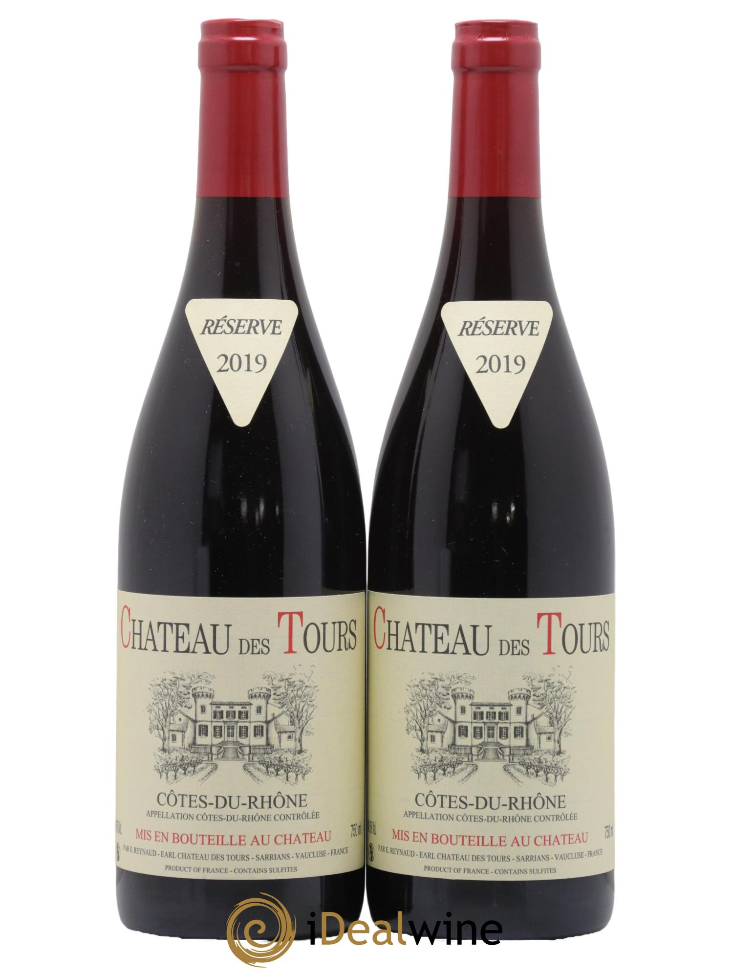 Côtes-du-Rhône Château des Tours Emmanuel Reynaud 2019 - Lot de 2 bouteilles - 0
