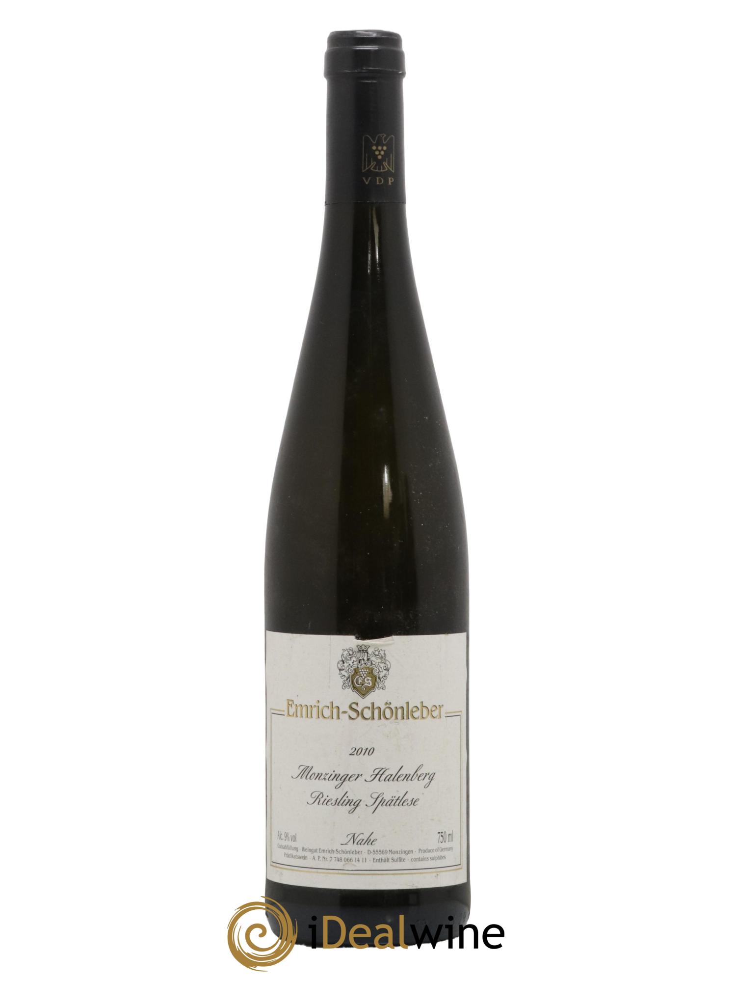 Allemagne Nahe Riesling Spatlese Monzinger Halenberg Emrich Schonleber 2010 - Lot de 1 bouteille - 0