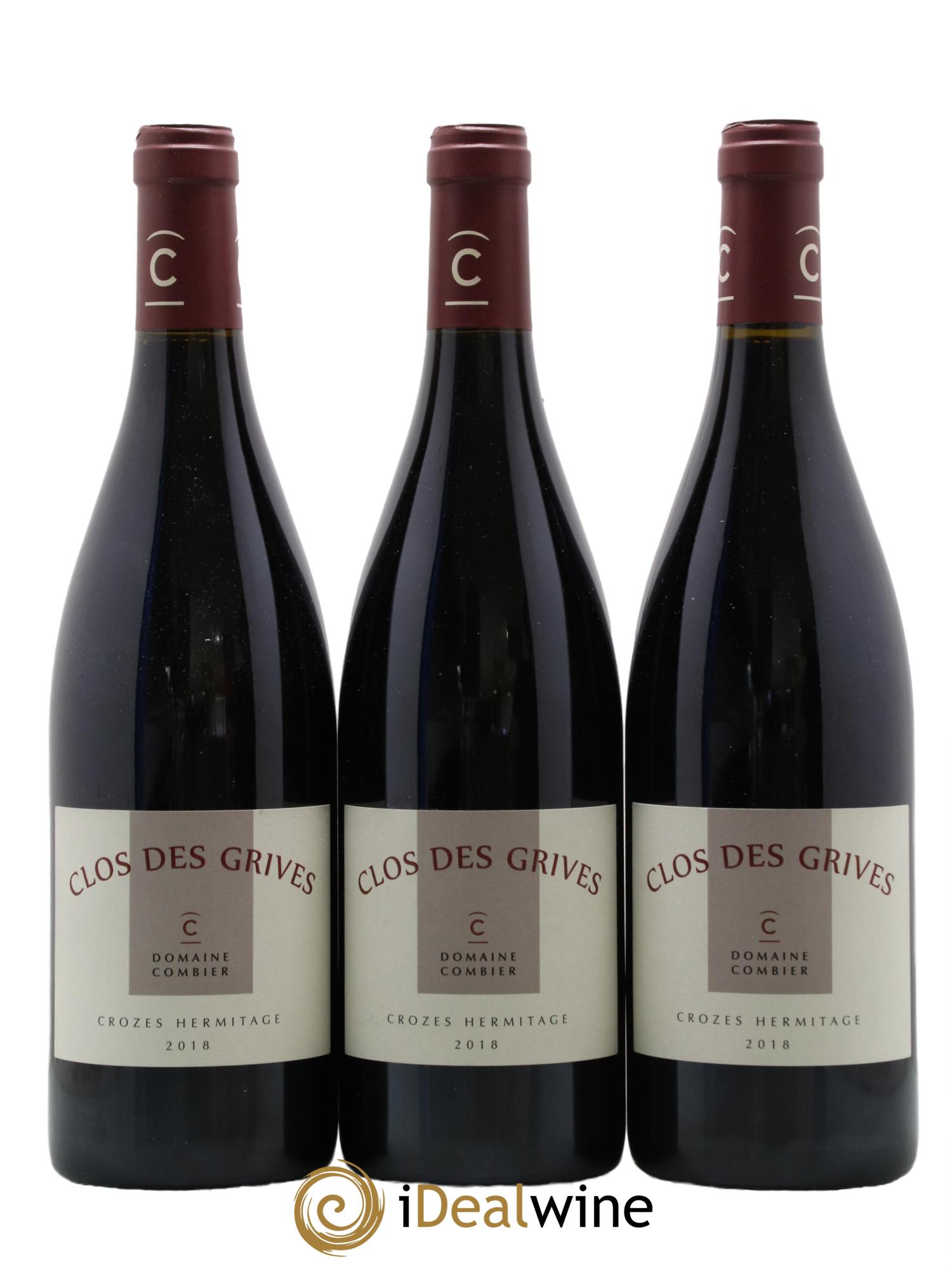 Crozes-Hermitage Clos des Grives Domaine Laurent Combier 2018 - Lot de 6 bouteilles - 1