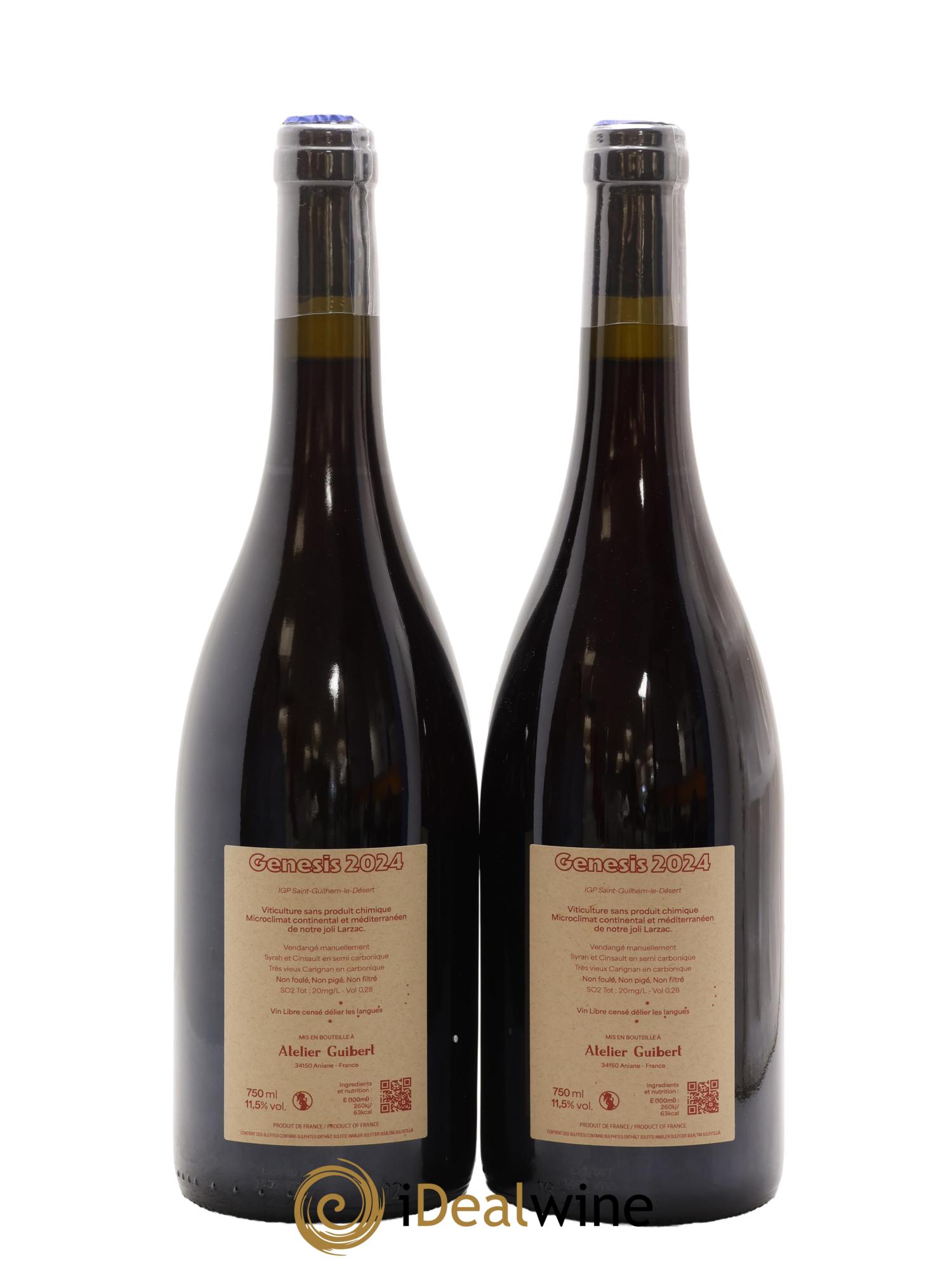 Languedoc Saint-Guilhem-le-Désert Atelier Guibert Génésis 2024 - Lot de 2 bouteilles - 1