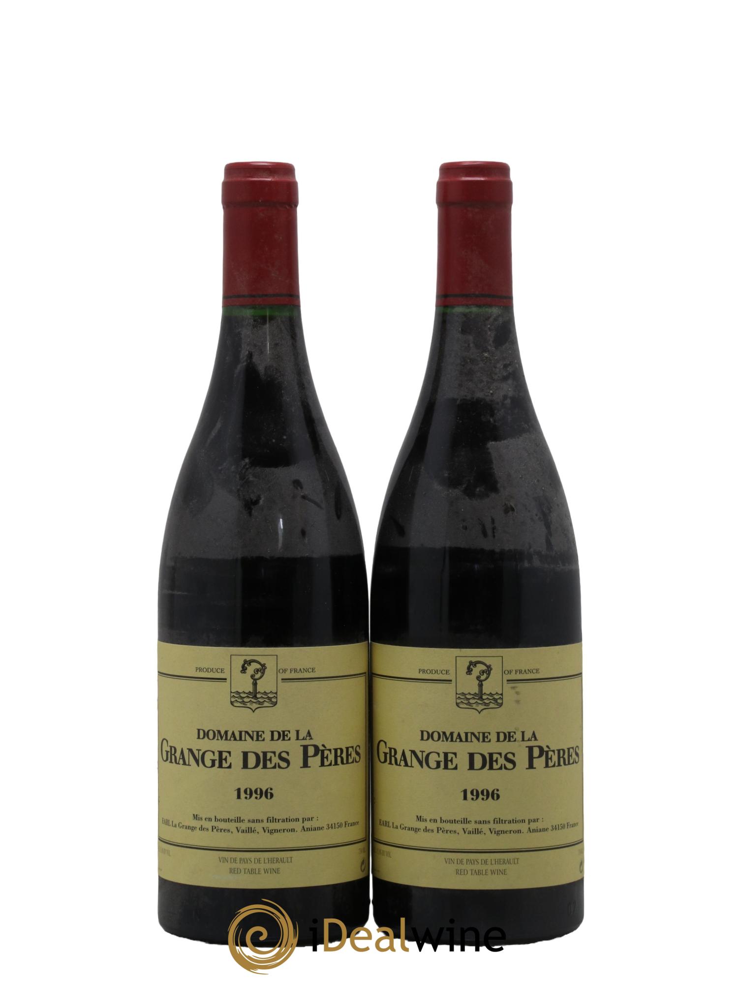 Pays d'Hérault Grange des Pères Laurent Vaillé 1996 - Lot de 2 bouteilles - 0
