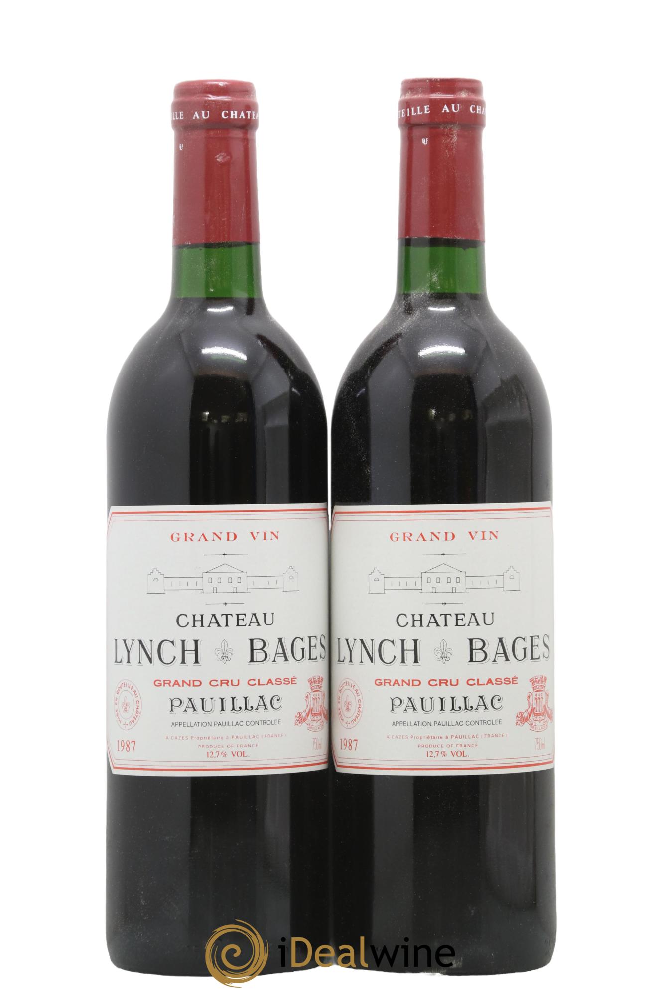 Château Lynch Bages 5ème Grand Cru Classé 1987 - Lot of 2 bottles - 0