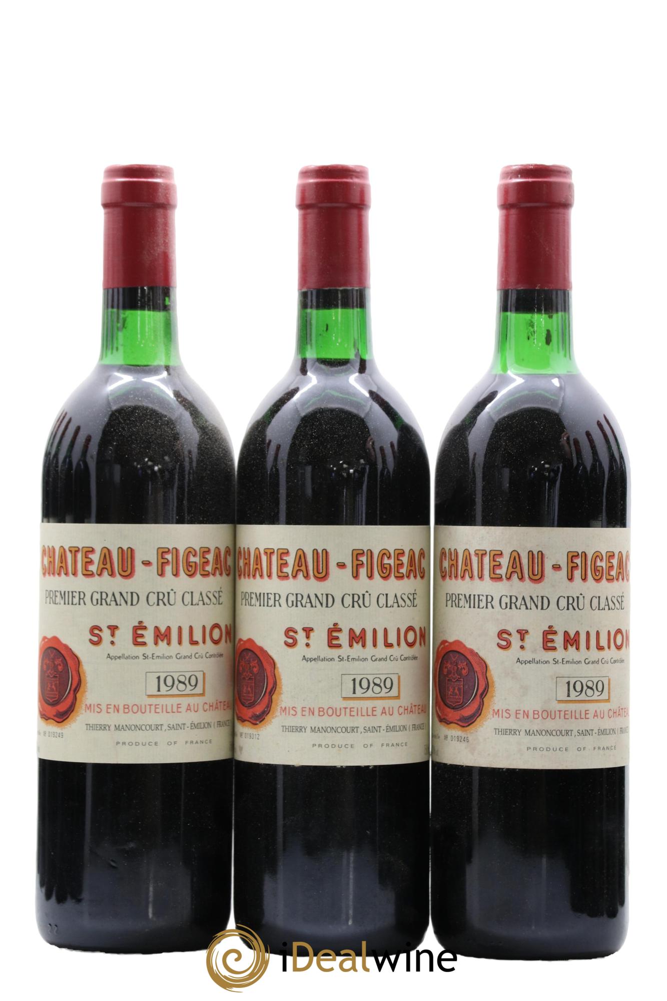 Château Figeac 1er Grand Cru Classé A 1989 - Lot de 12 bouteilles - 2