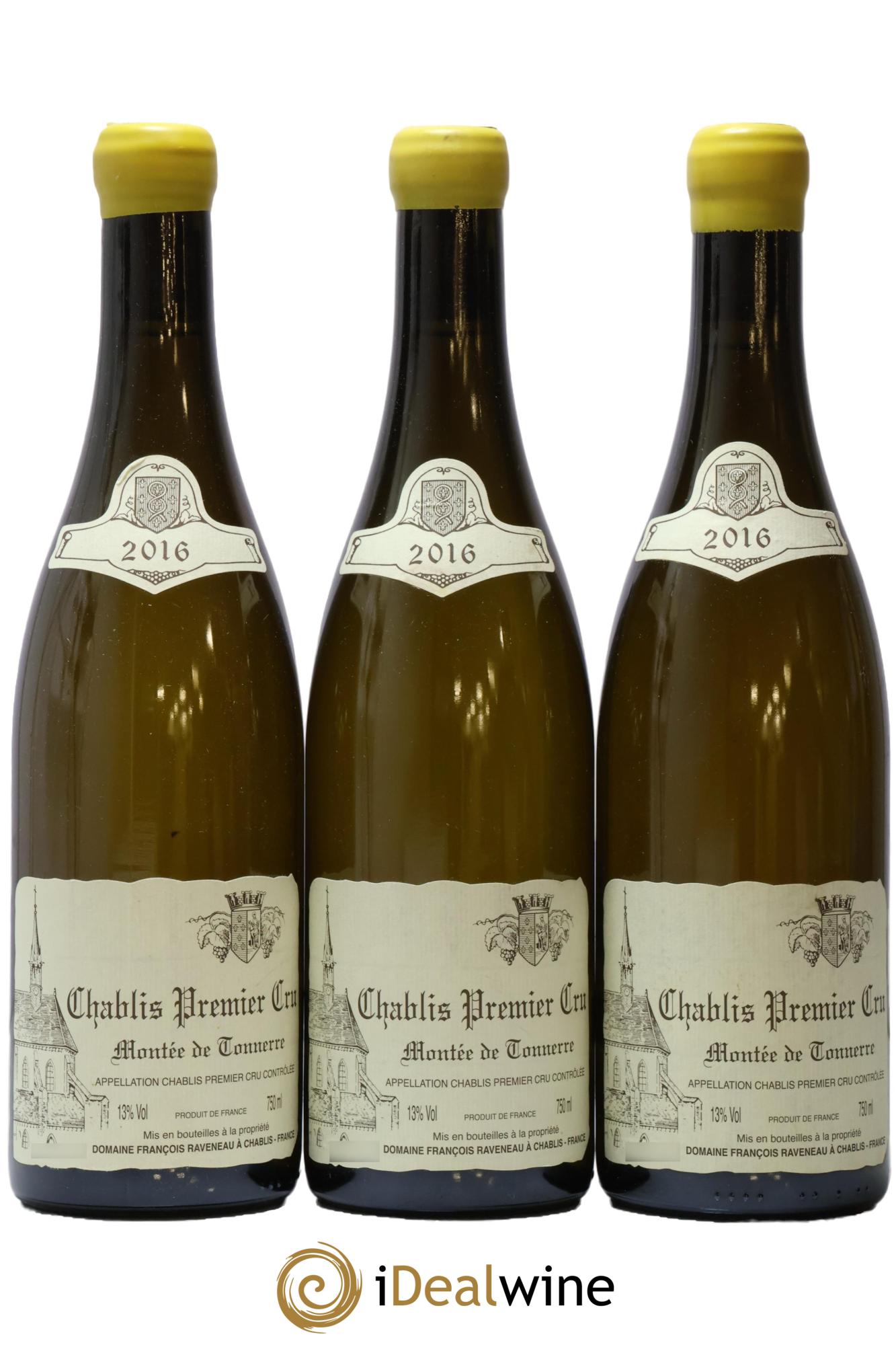 Chablis 1er Cru Montée de Tonnerre Raveneau (Domaine) 2016 - Lot of 3 bottles - 0