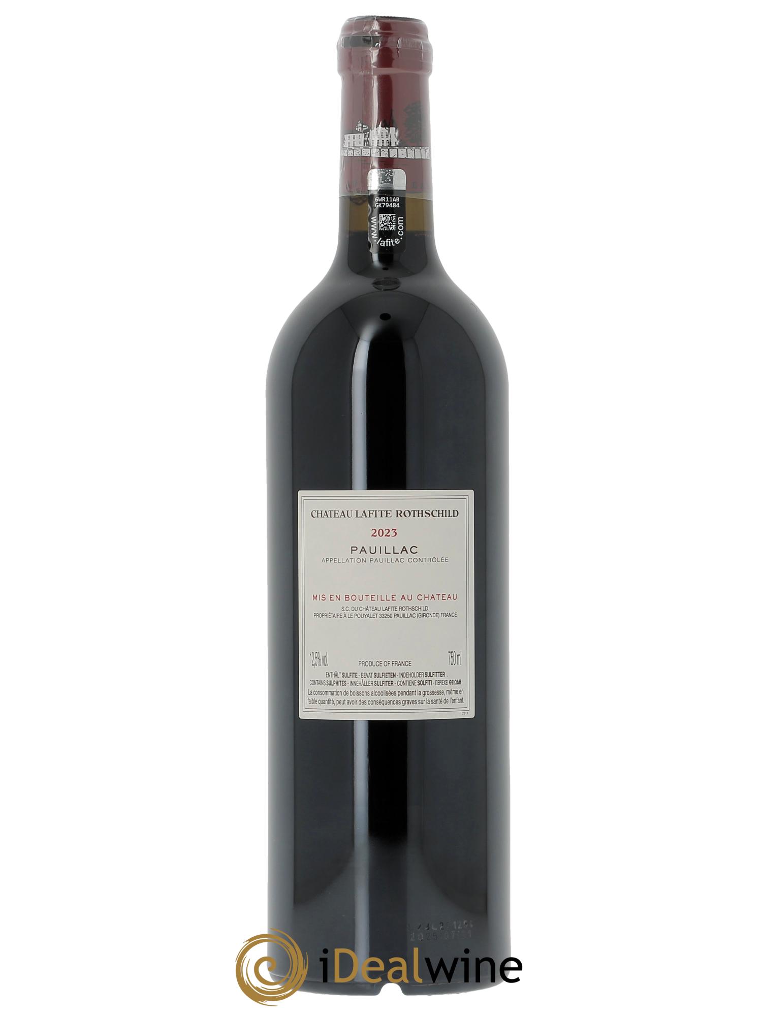 Château Lafite Rothschild 1er Grand Cru Classé (CBO à partir de 3 bts) 2023 - Lot de 1 bouteille - 1