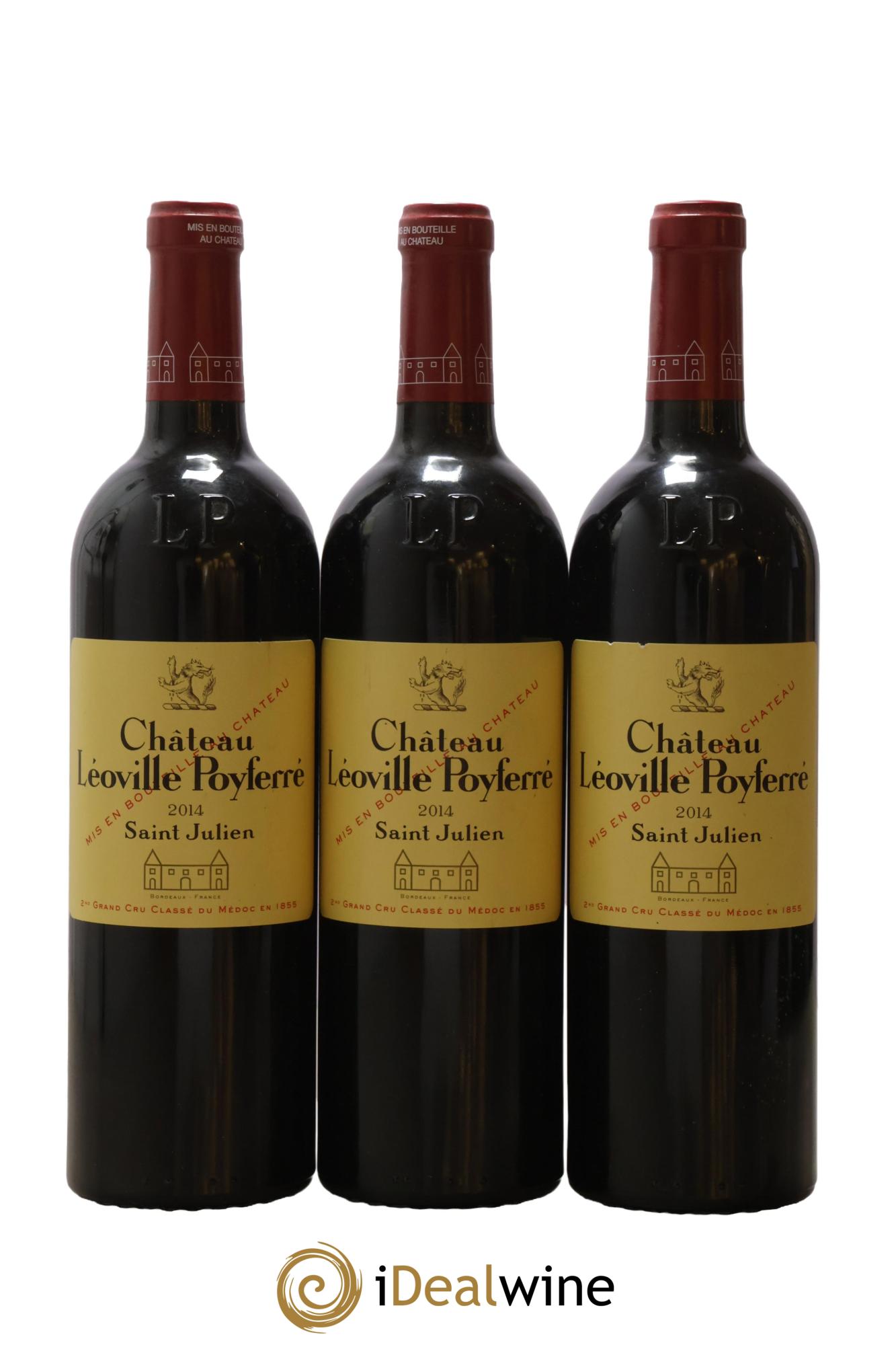 Château Léoville Poyferré 2ème Grand Cru Classé  2014 - Lot of 3 bottles - 0
