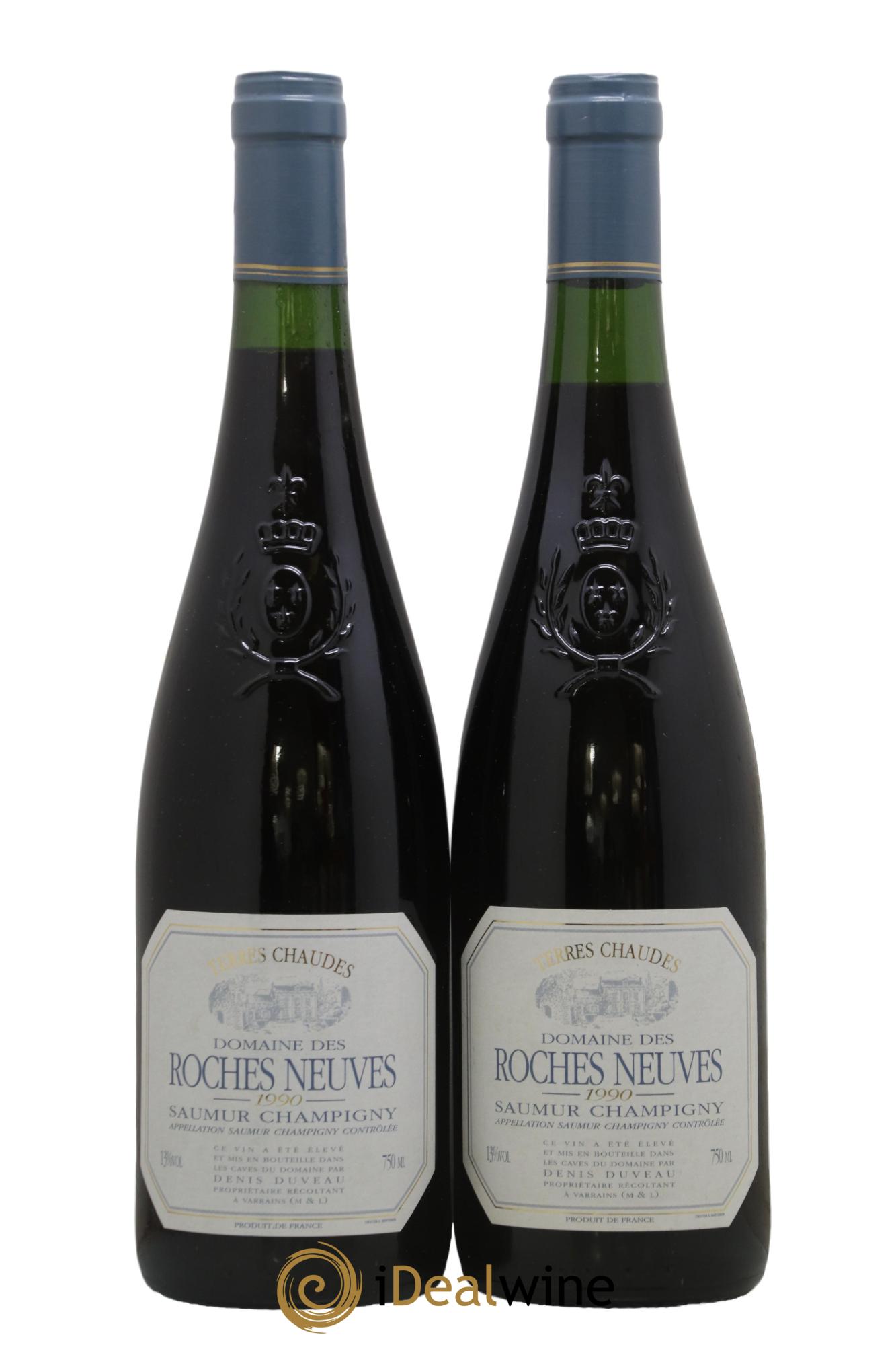 Saumur-Champigny Terres Chaudes Domaine des Roches Neuves - Thierry Germain 1990 - Lot de 2 bouteilles - 0