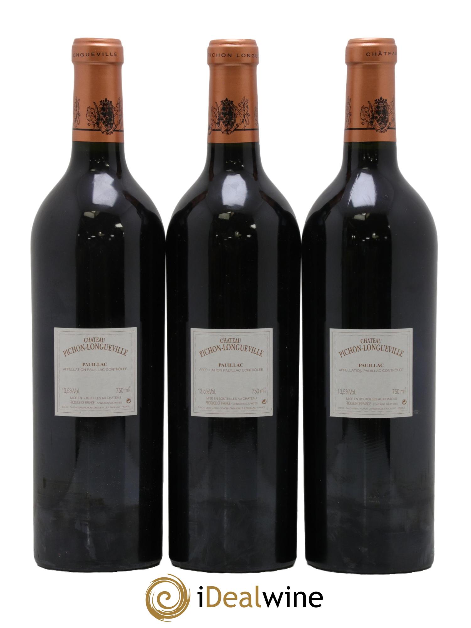 Pichon Longueville Baron 2ème Grand Cru Classé 2005 - Lot of 3 bottles - 1