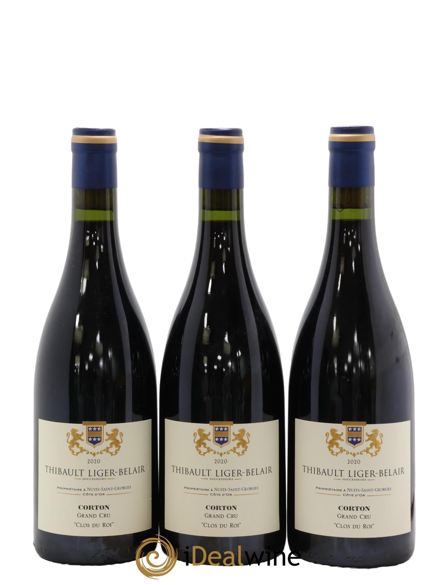 Corton Grand Cru Clos du Roi Thibault Liger-Belair Successeurs 2020 - Lot of 3 bottles - 0