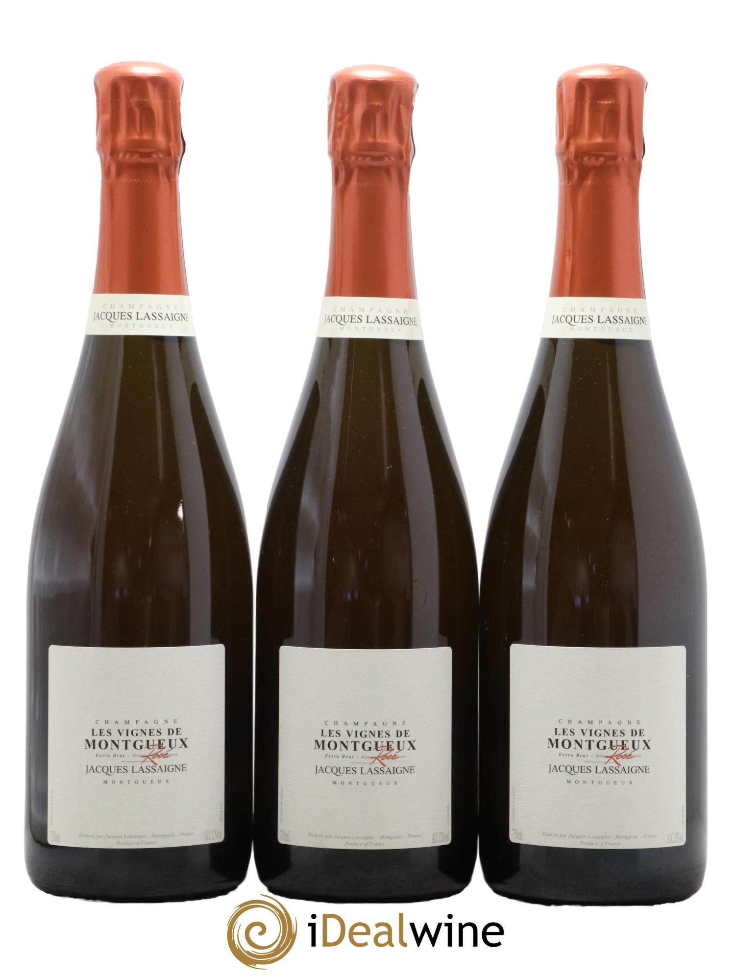 Champagne Rosé de Montgueux Extra Brut Jacques Lassaigne - Lot de 3 bouteilles - 0