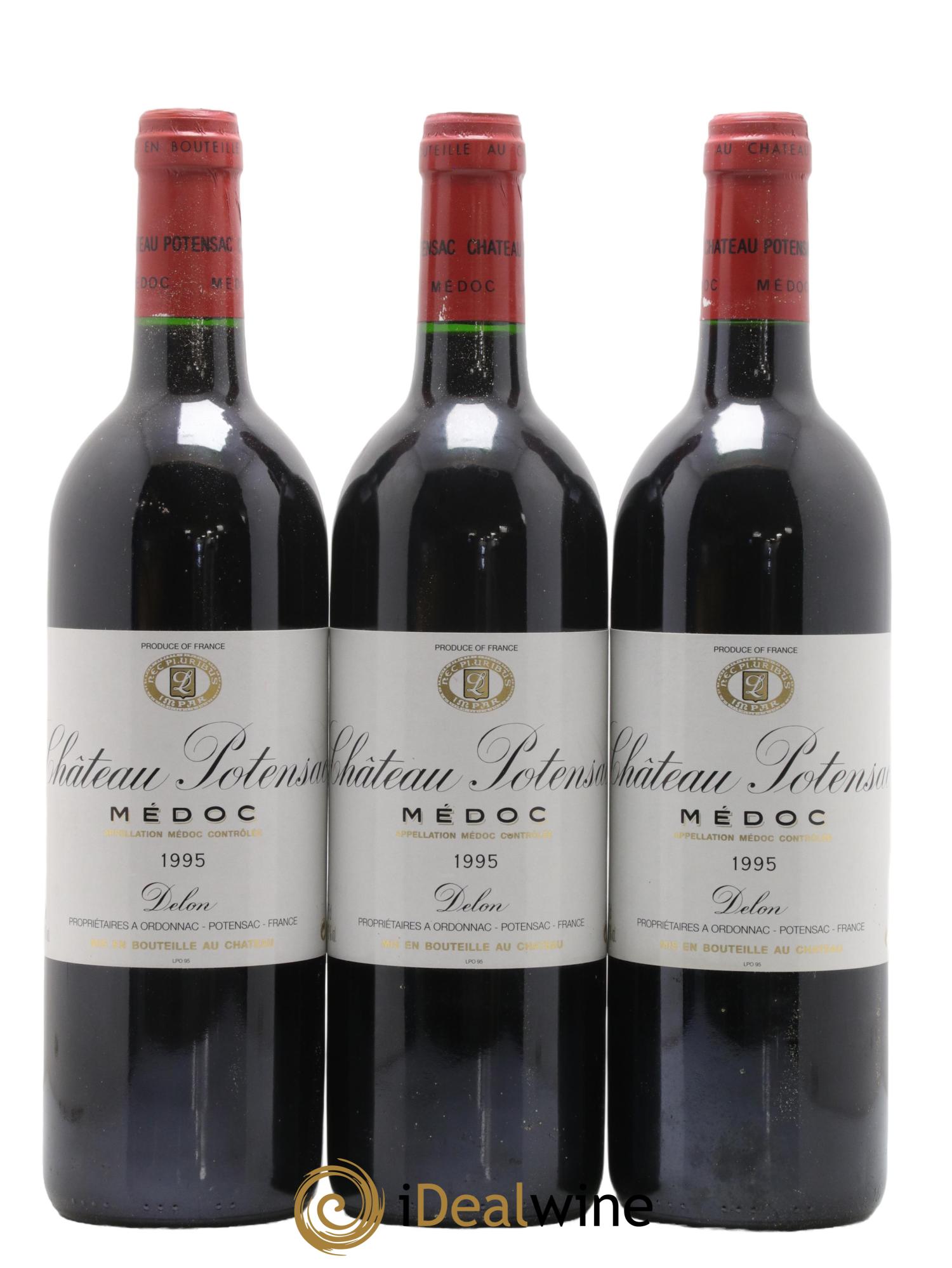 Château Potensac 1995 - Lot de 3 bouteilles - 0