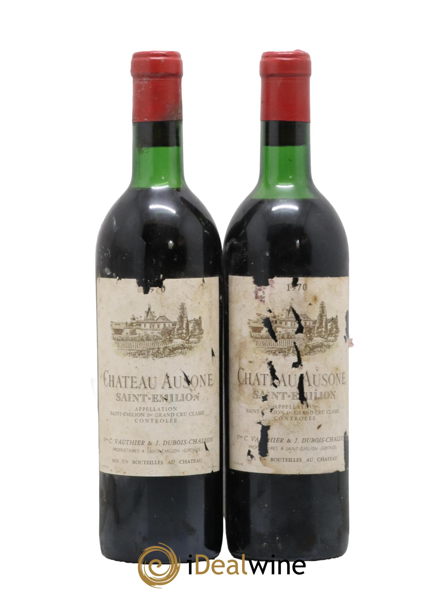 Château Ausone 1er Grand Cru Classé A 1970 - Lot de 2 bouteilles - 0