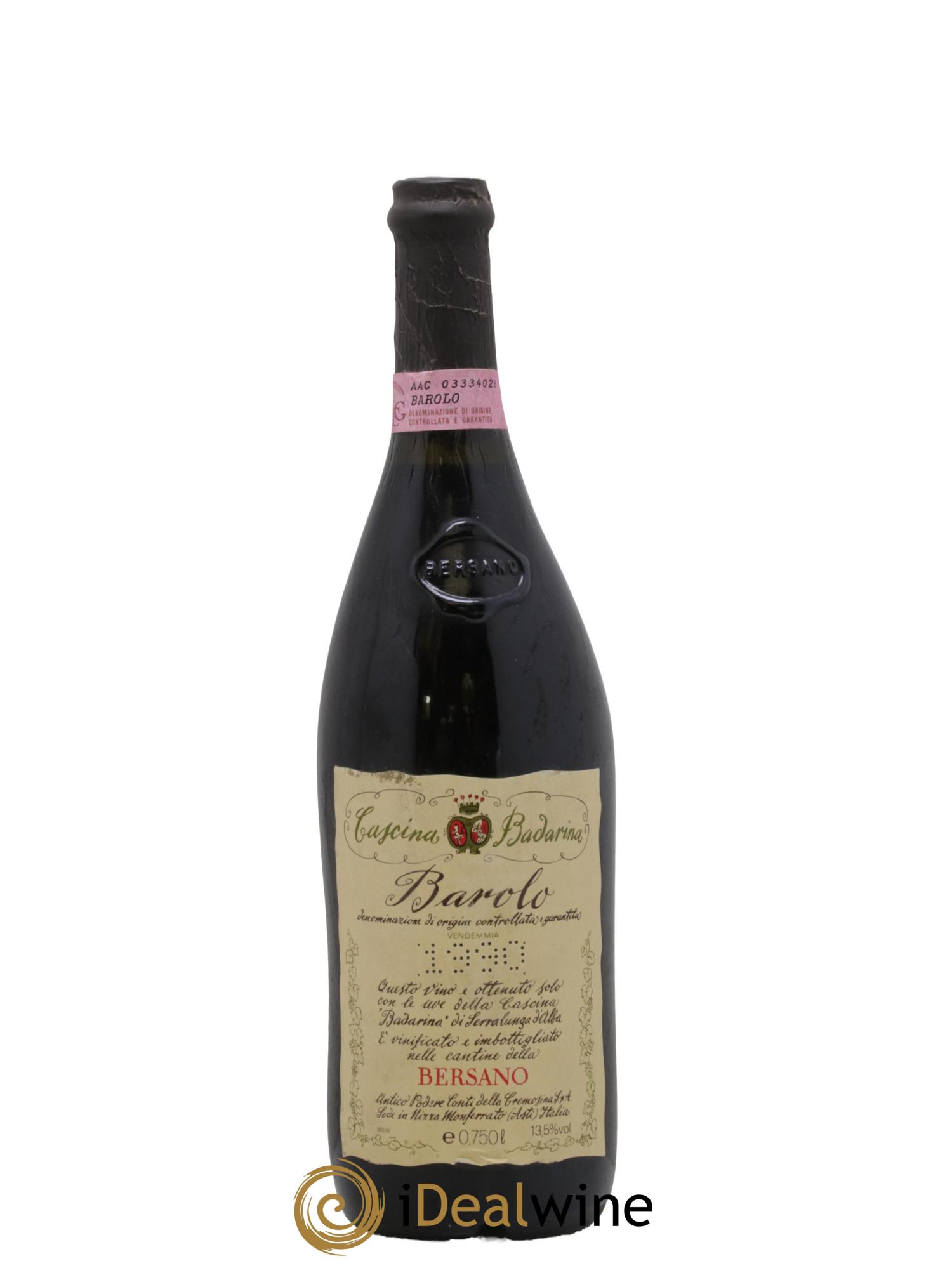Barolo Bersano 1990 - Posten von 1 Flasche - 0