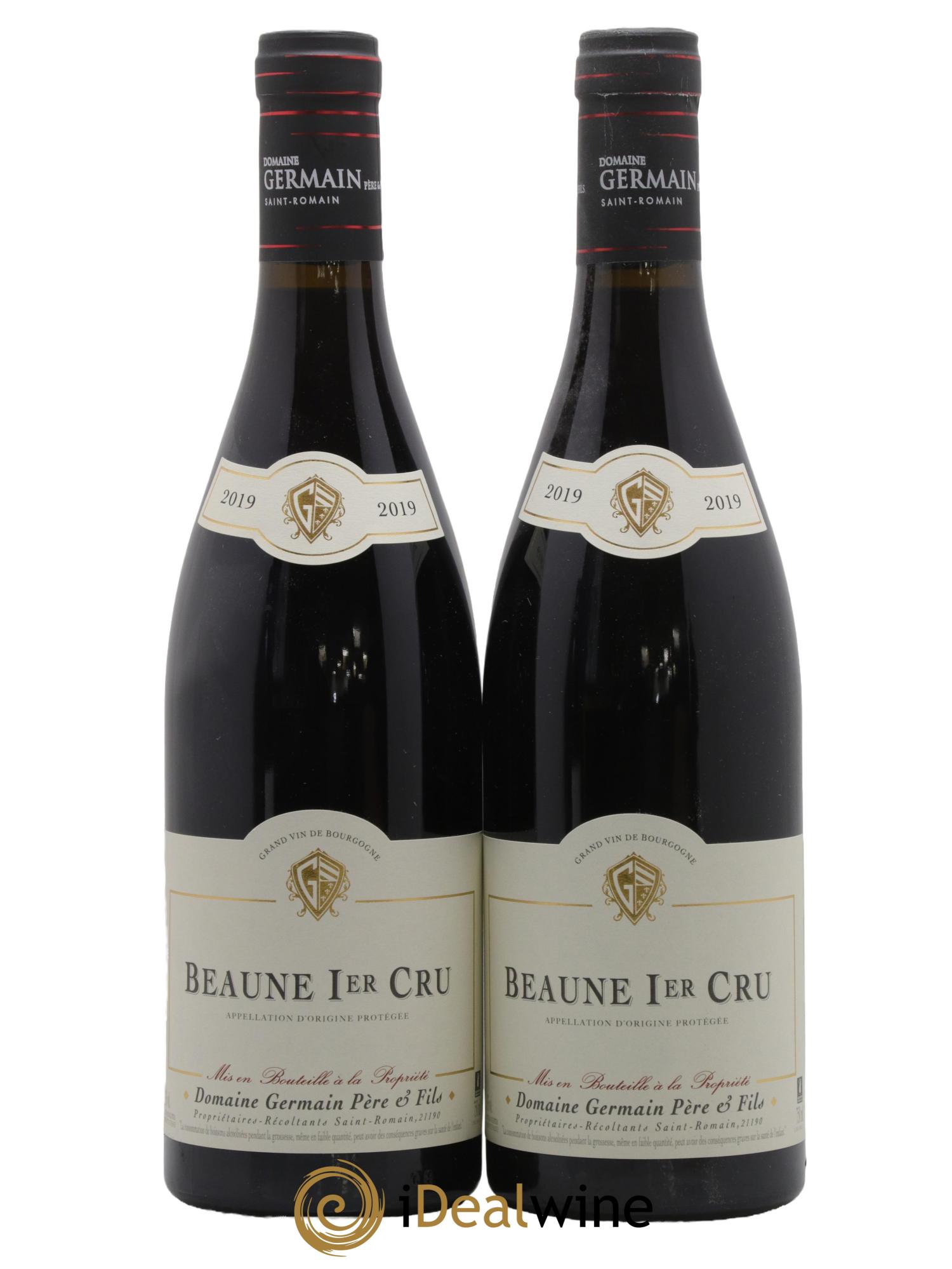 Beaune 1er Cru Domaine Germain Père Et Fils 2019 - Lotto di 2 bottiglie - 0