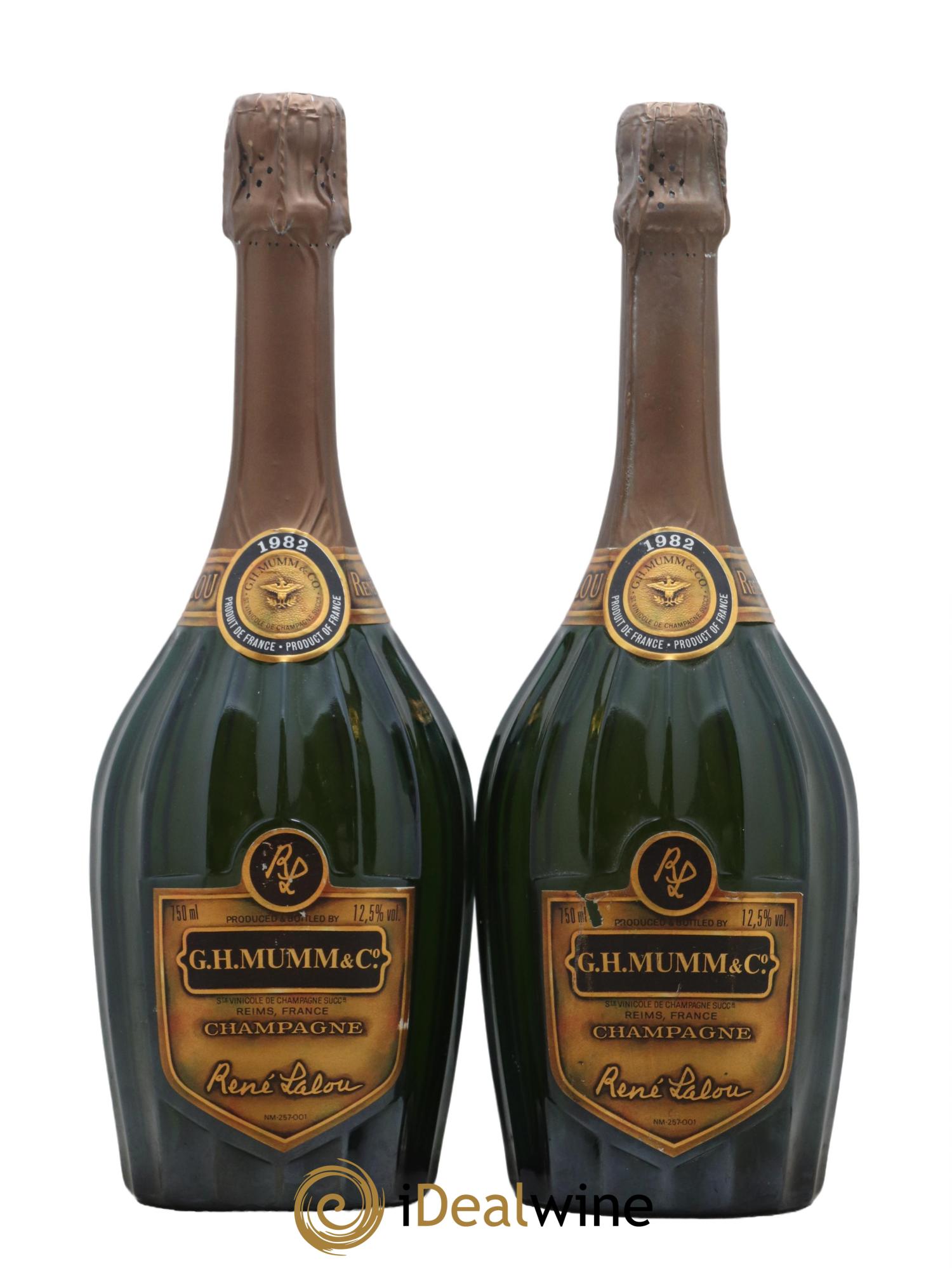 René Lalou Mumm 1982 - Lot of 2 bottles - 0