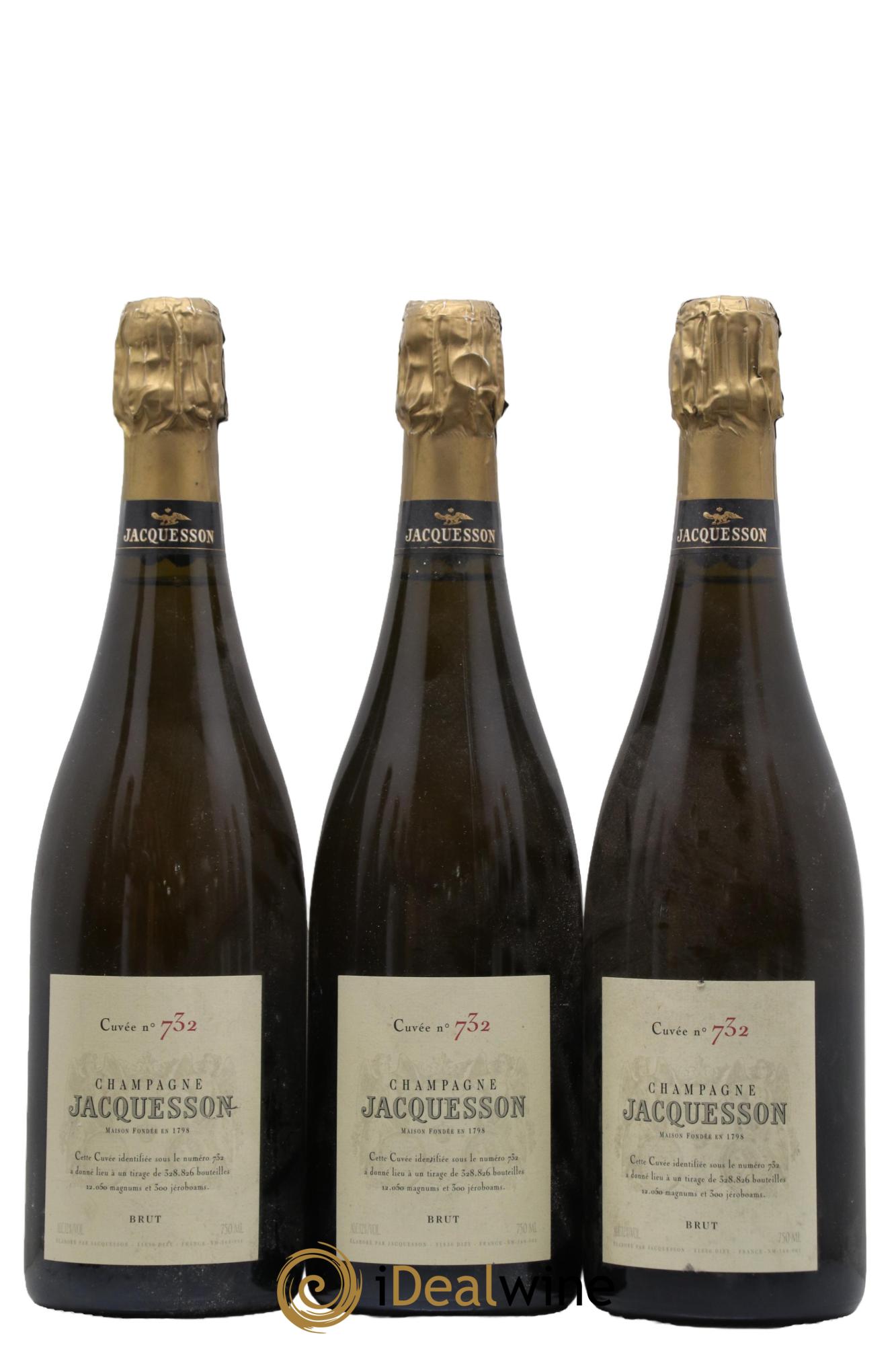 Champagne Jacquesson 732 - Lotto di 3 bottiglie - 0