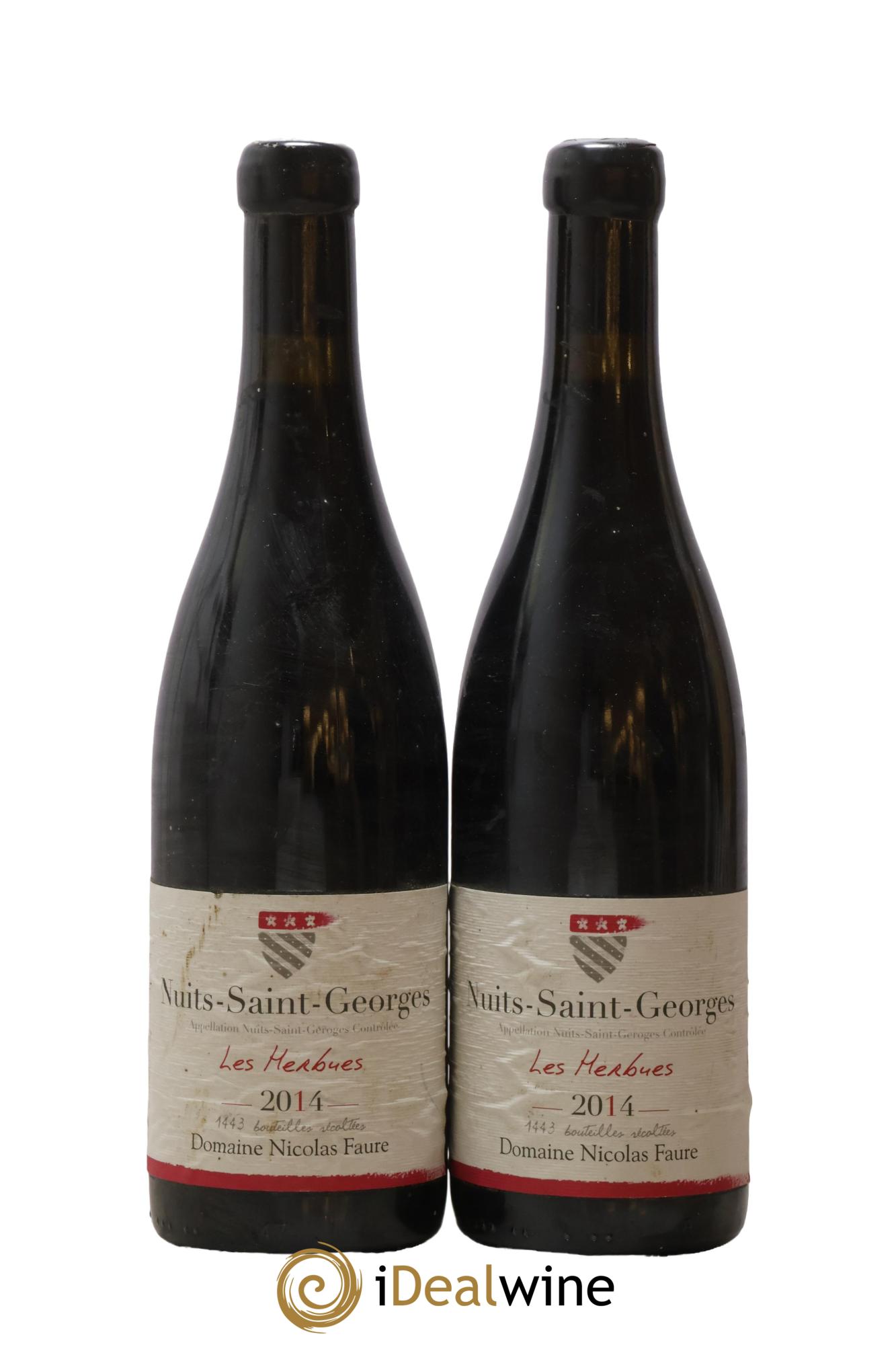 Nuits-Saint-Georges Les Herbues Nicolas Faure 2014 - Lot de 2 bouteilles - 0