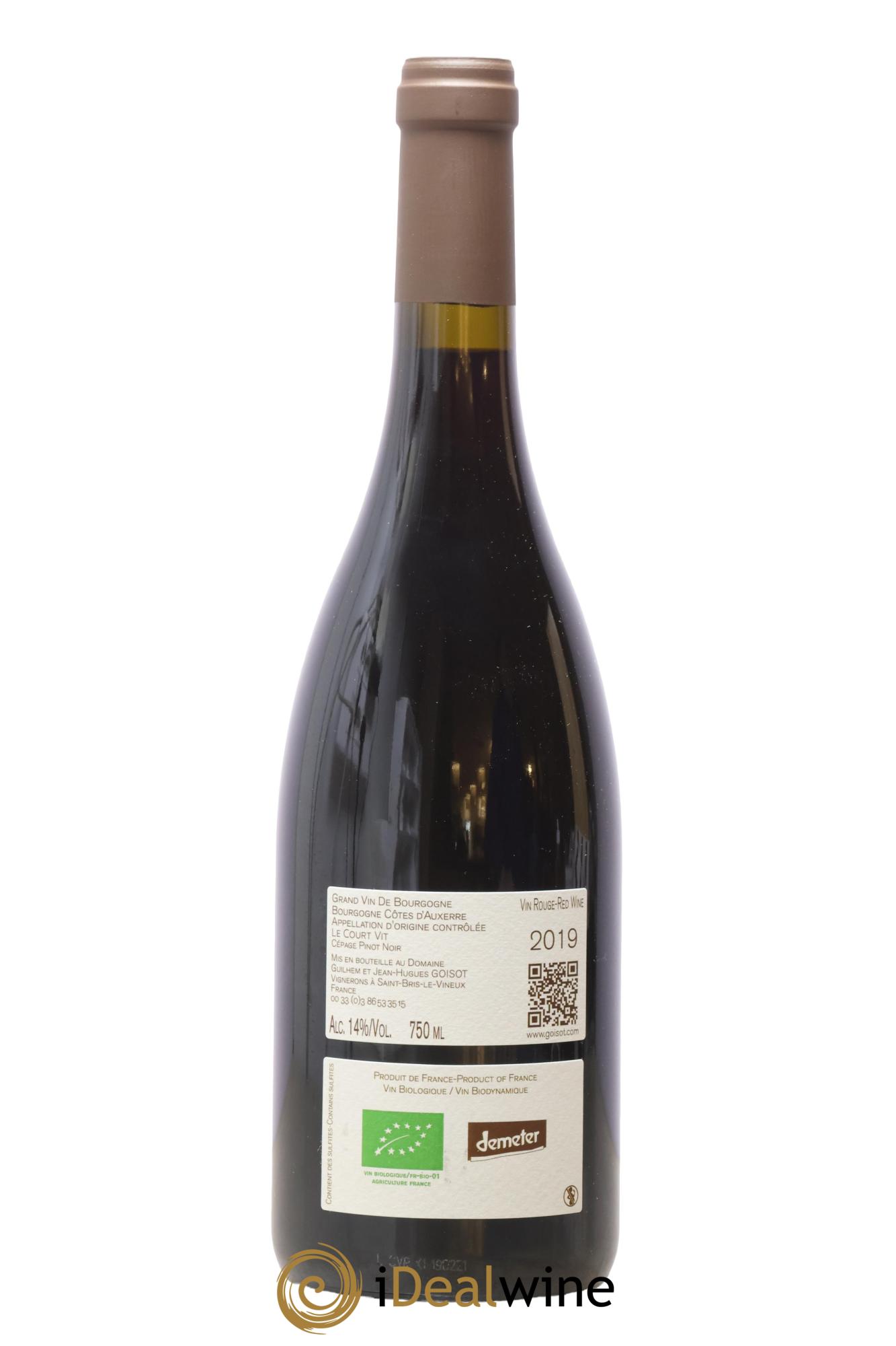 Bourgogne Côtes d'Auxerre Le Court Vit Goisot 2019 - Lotto di 1 bottiglia - 1