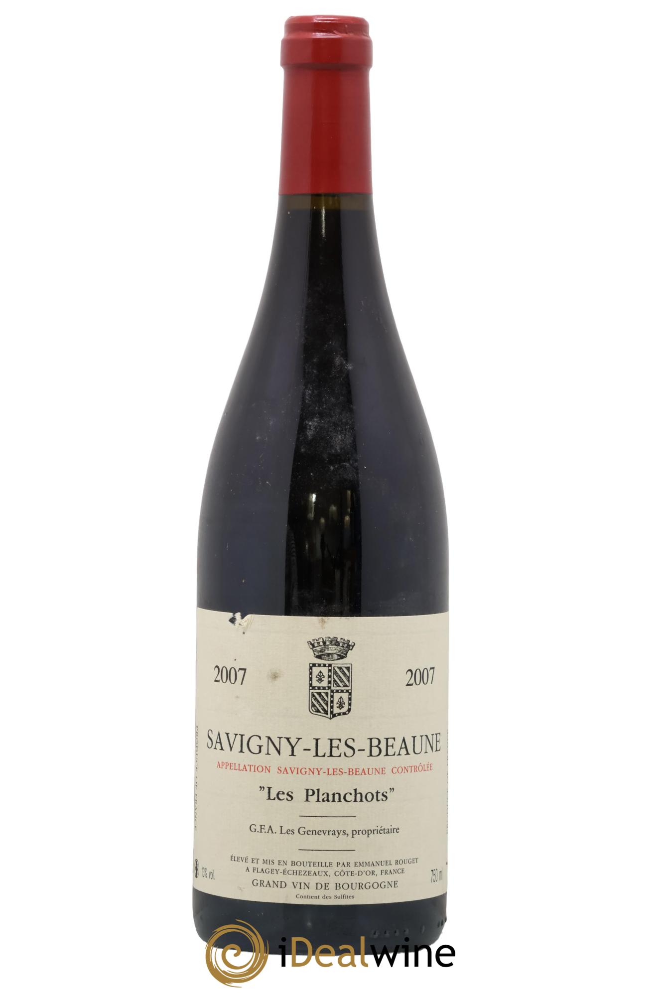 Savigny-lès-Beaune Les Planchots GFA Les Genevrays Emmanuel Rouget 2007 - Lot de 1 bouteille - 0