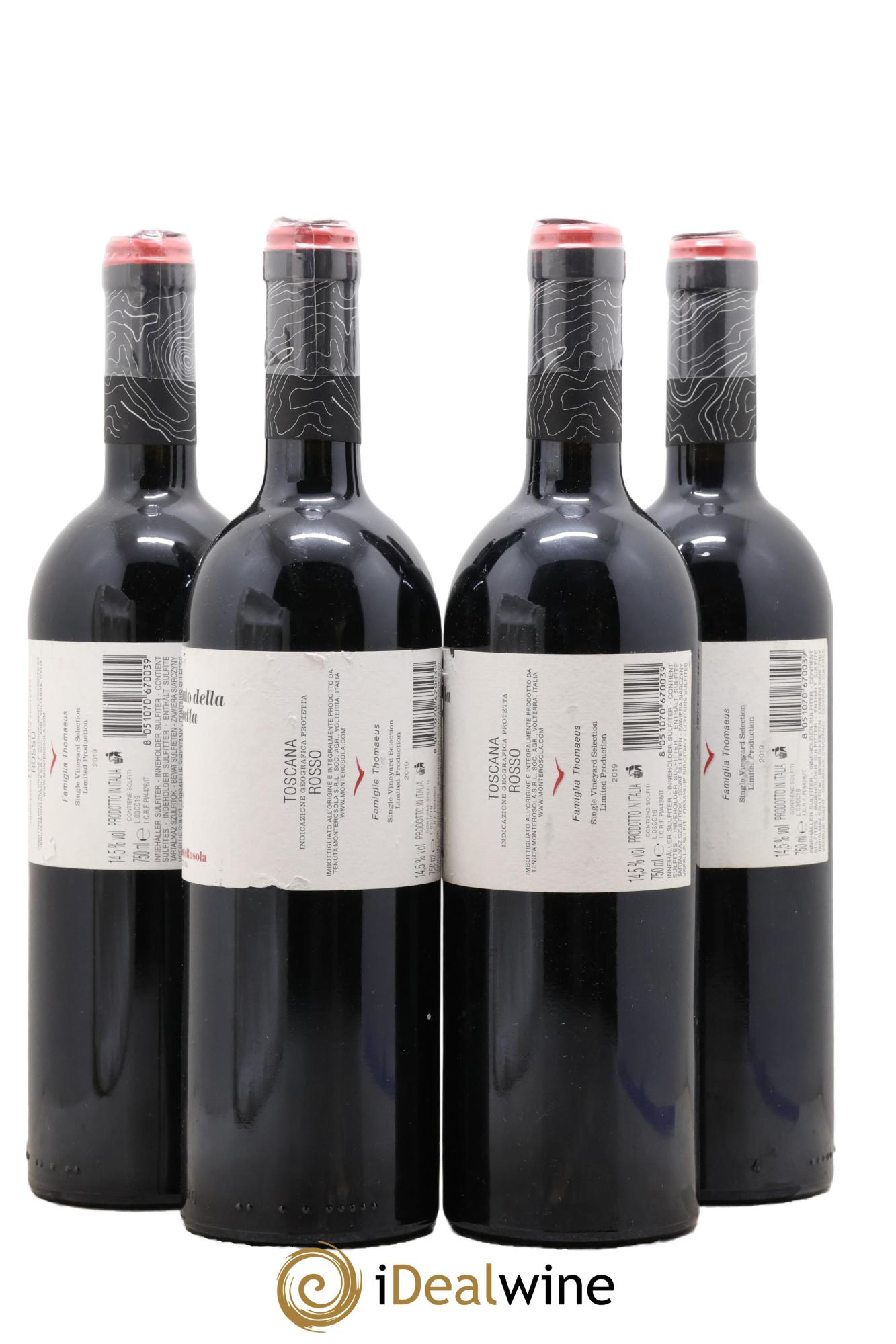 Toscana IGT Canto della Civetta MonteRosola Volterra 2019 - Lot of 4 bottles - 1