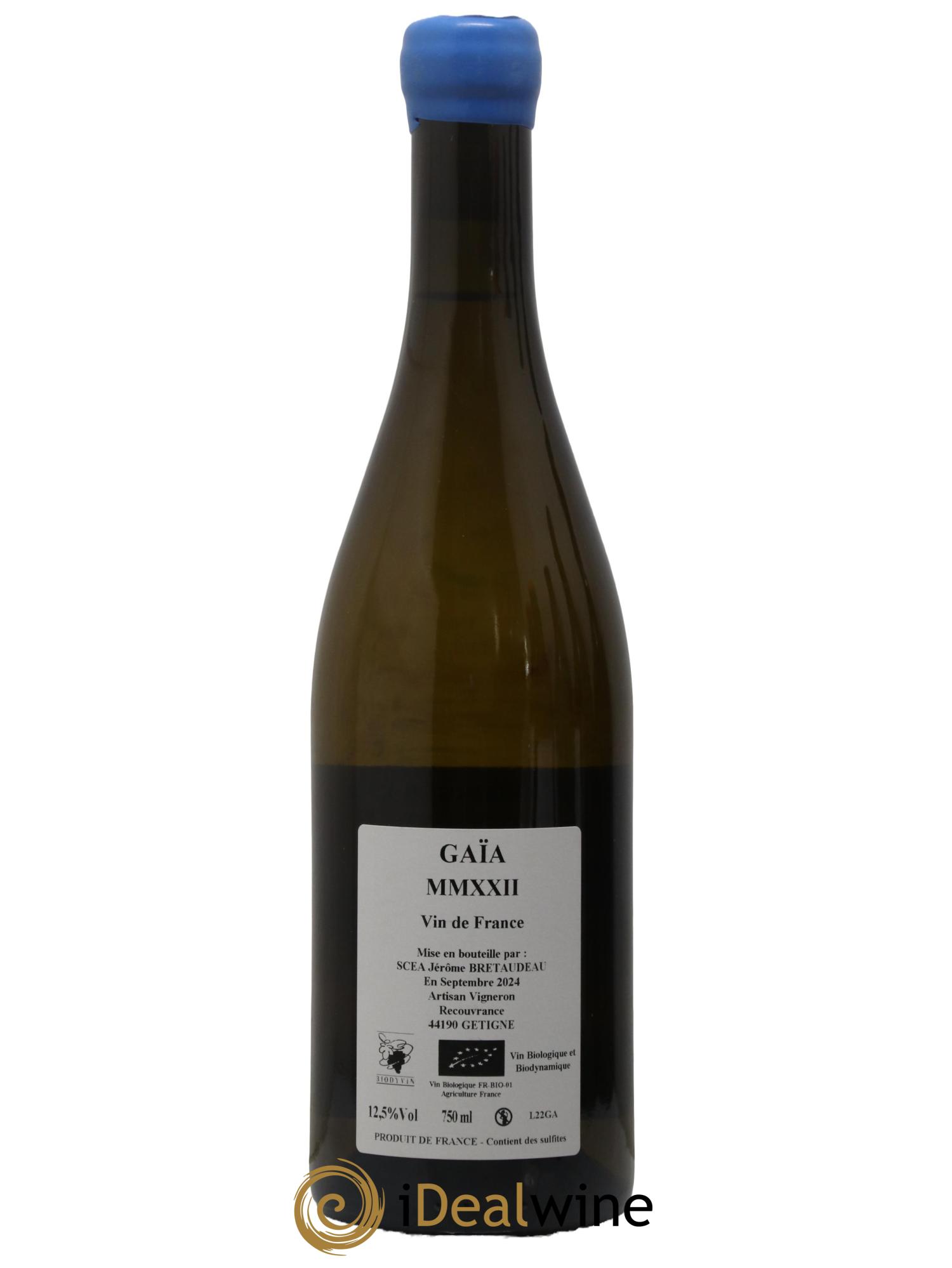 Muscadet-Sèvre-et-Maine Gaia Jérôme Bretaudeau - Domaine de Bellevue 2022 - Lot de 1 bouteille - 1