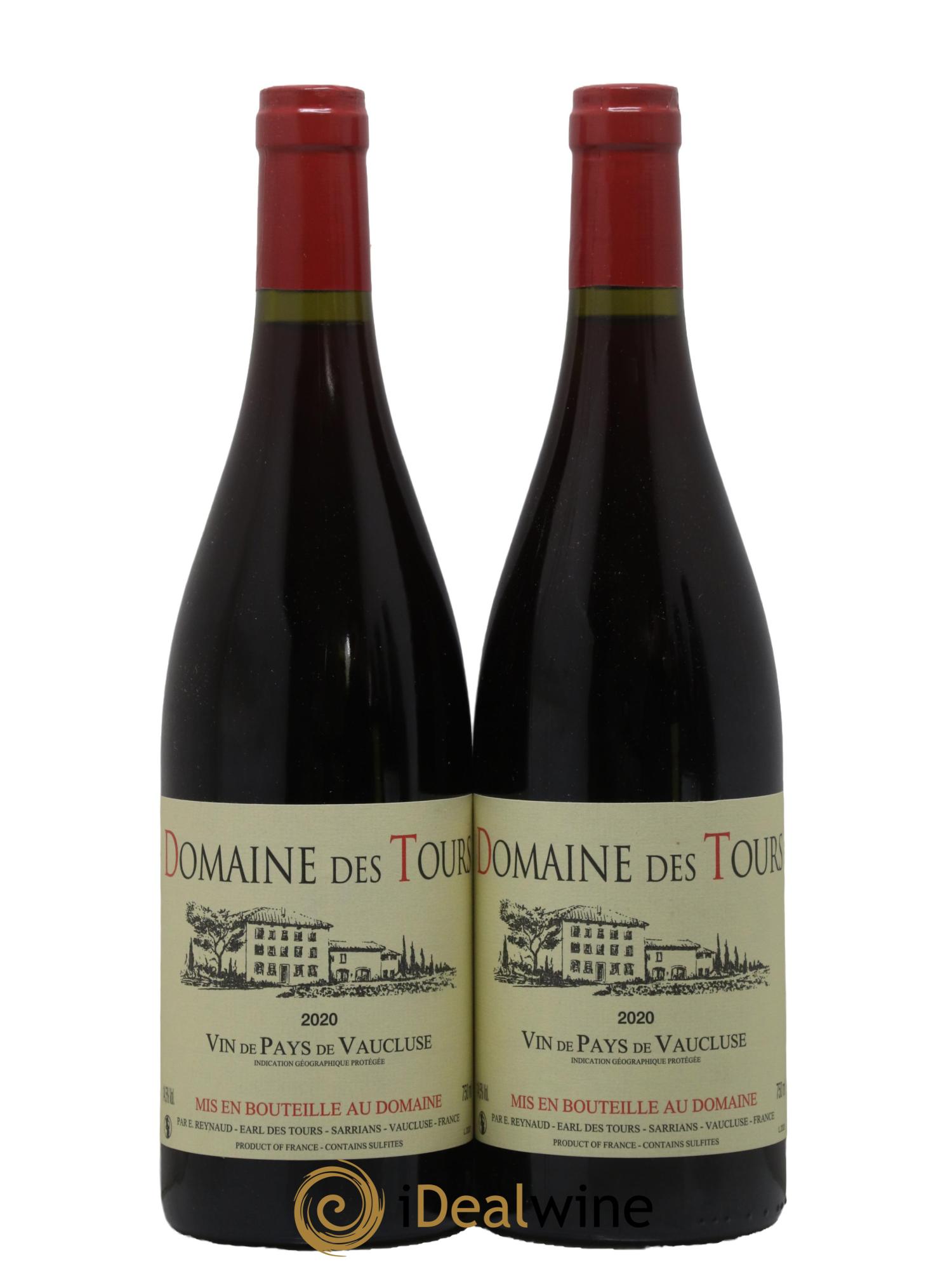 Vaucluse (Vin de Pays de Vaucluse) Domaine des Tours Emmanuel Reynaud 2020 - Lot de 2 bouteilles - 0