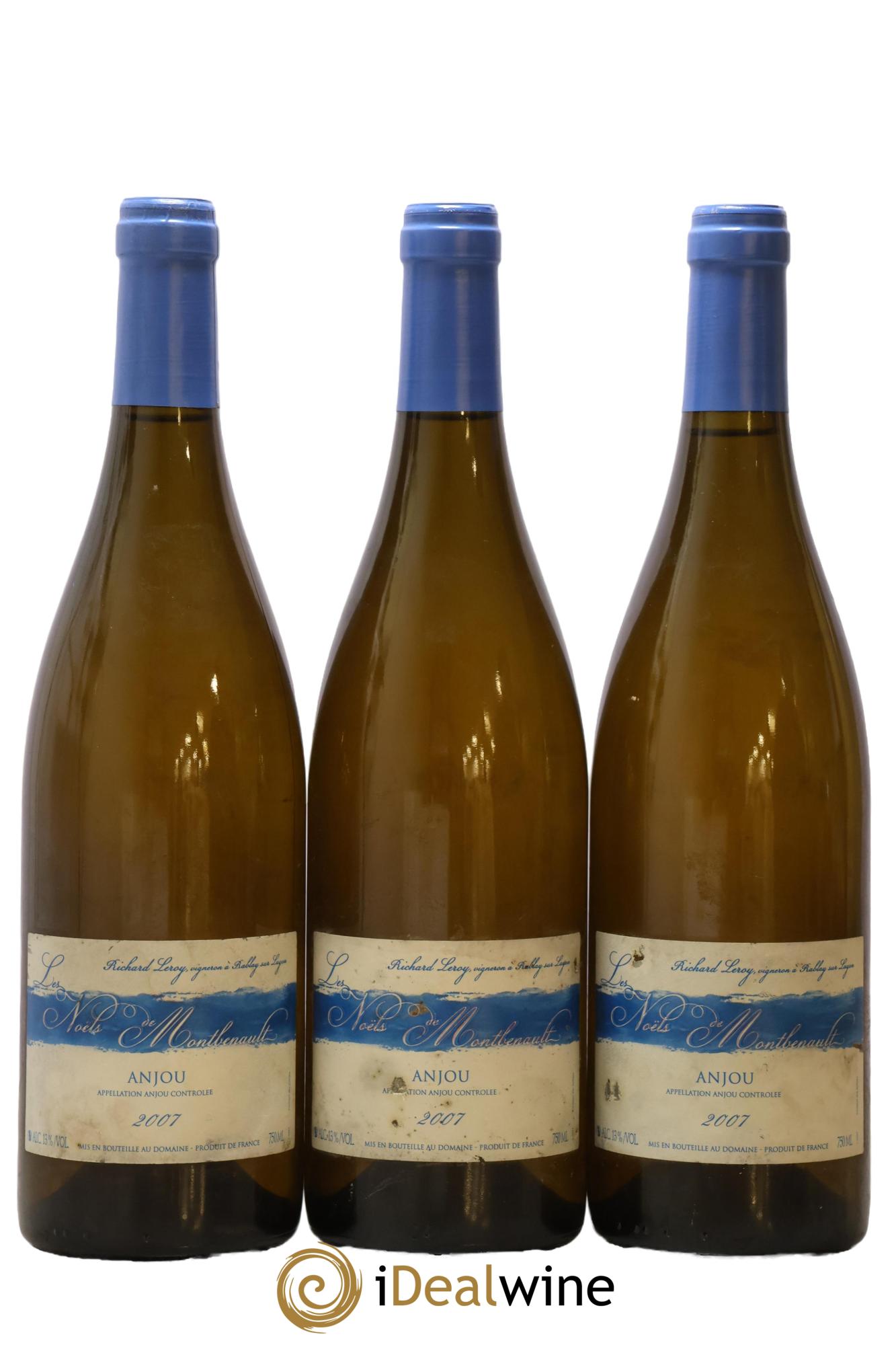 Anjou Les Noëls de Montbenault Richard Leroy 2007 - Lot de 3 bouteilles - 0