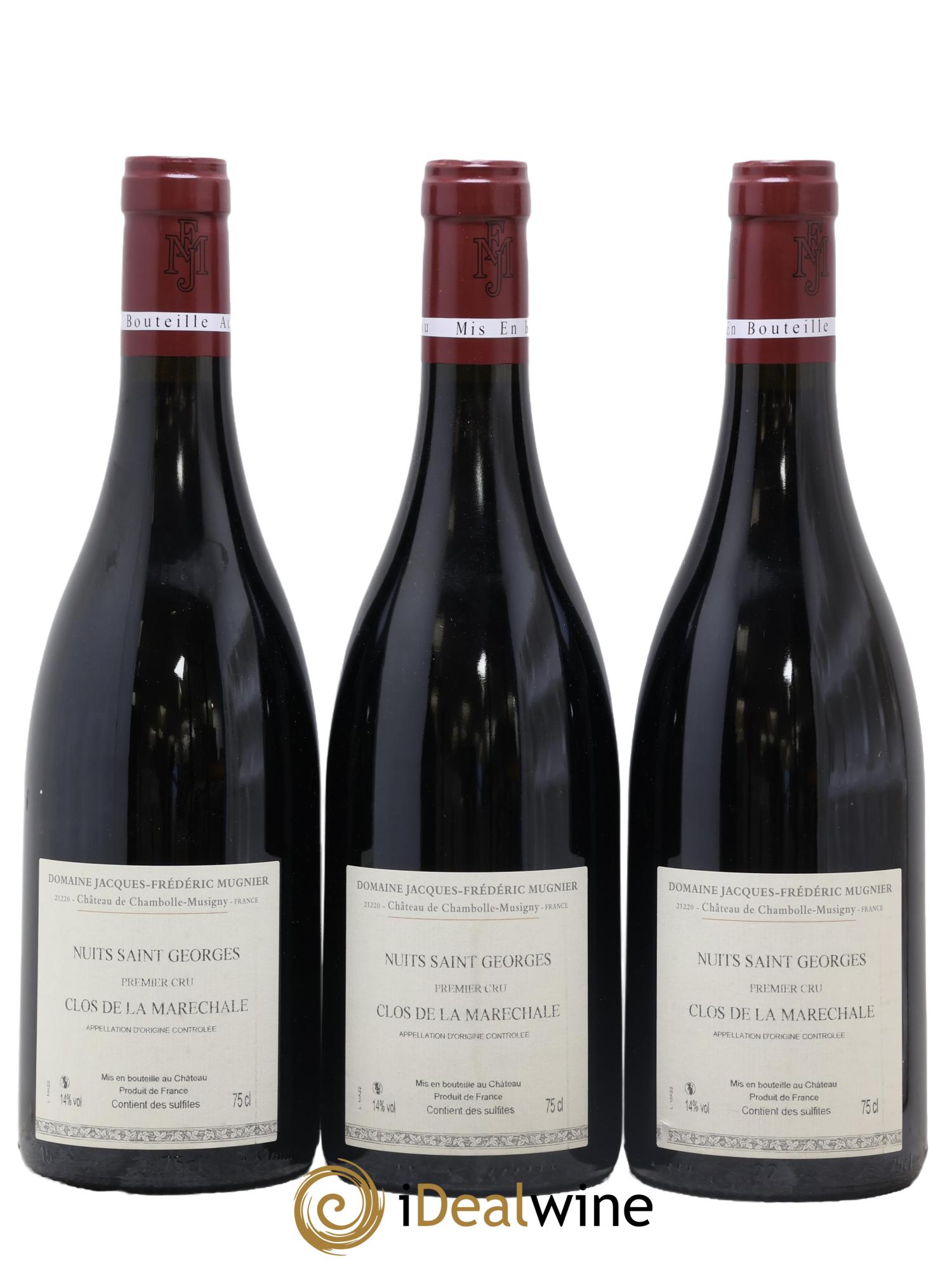 Nuits-Saint-Georges 1er Cru Clos de La Maréchale Jacques-Frédéric Mugnier 2022 - Lot of 3 bottles - 1