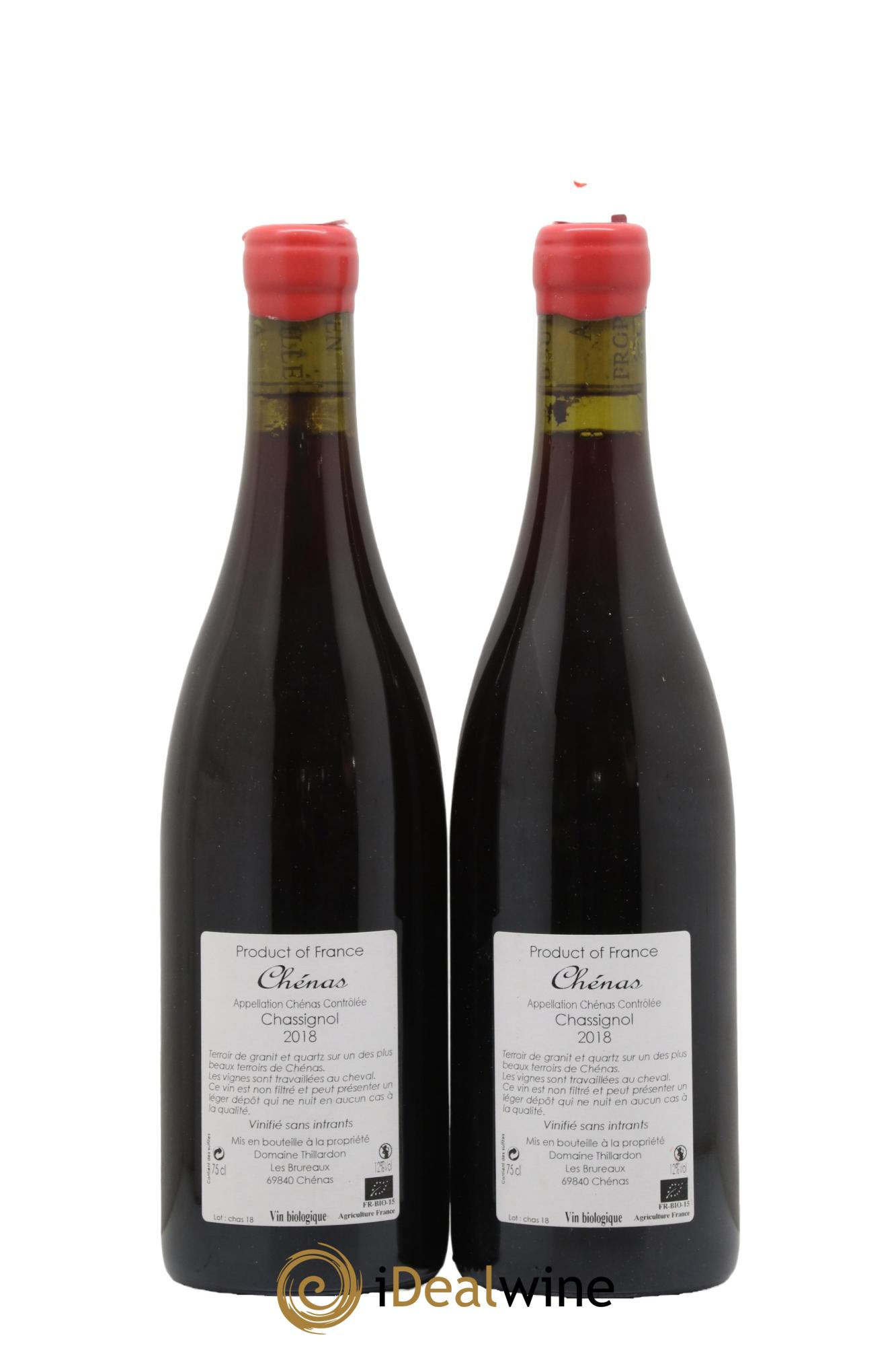 Chénas Chassignol Domaine Thillardon 2018 - Lot de 2 bouteilles - 1