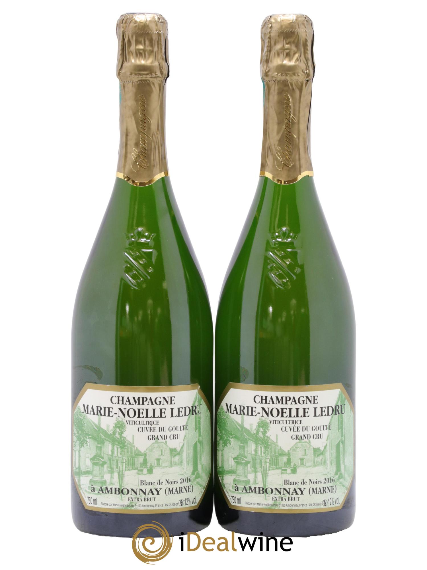 Cuvée du Goulté Blanc de Noirs Marie-Noëlle Ledru 2016 - Lot of 2 bottles - 0