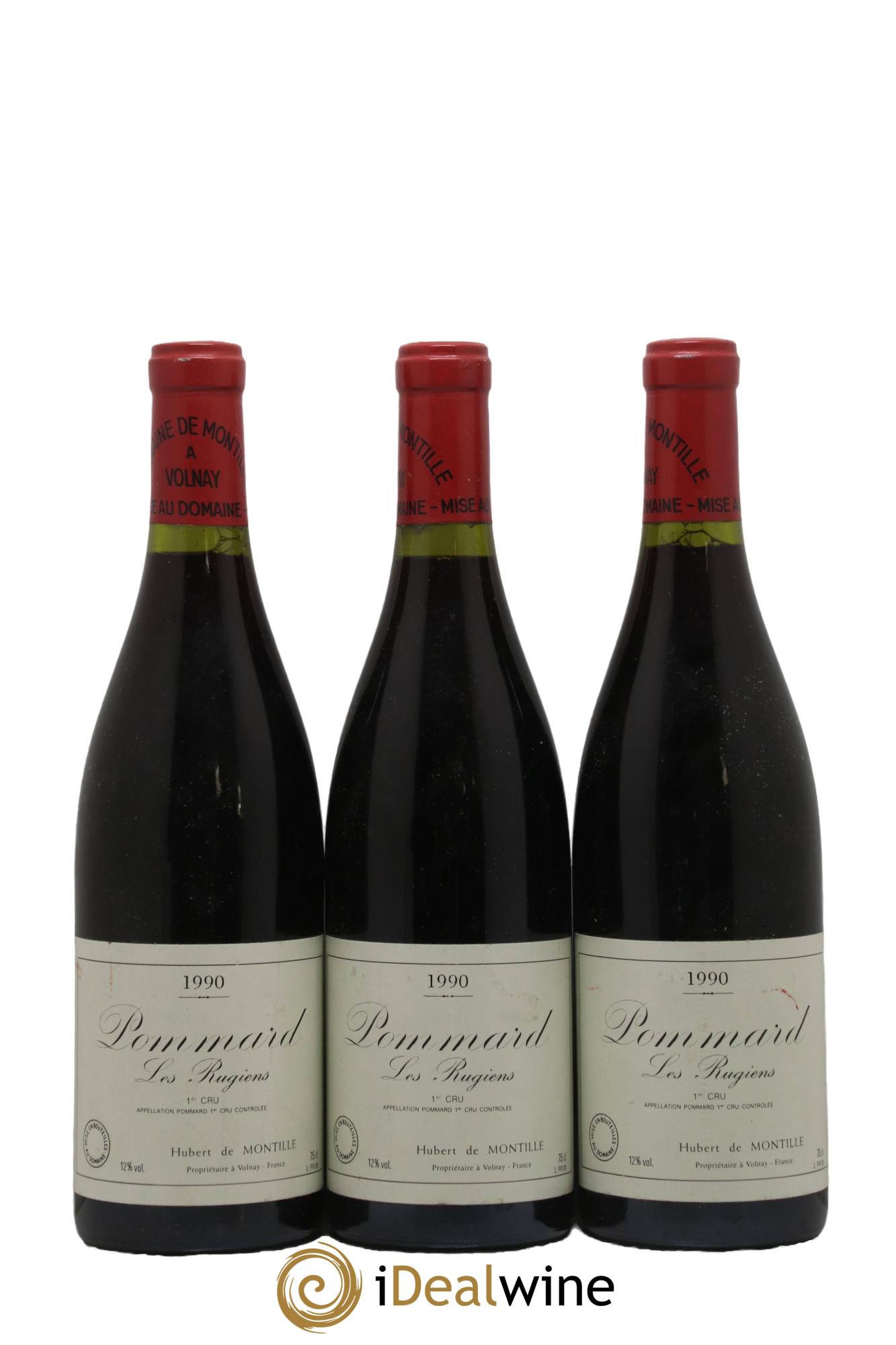 Pommard 1er Cru Les Rugiens De Montille (Domaine) 1990 - Lot de 3 bouteilles - 0