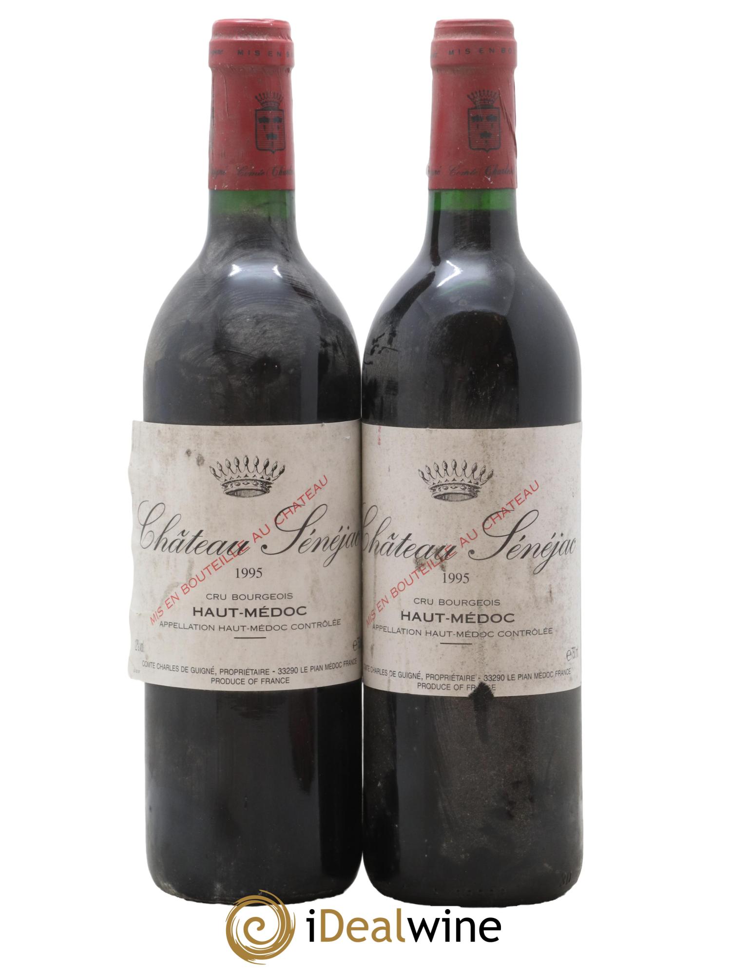 Château Sénejac Cru Bourgeois 1995 - Lot de 2 bouteilles - 0