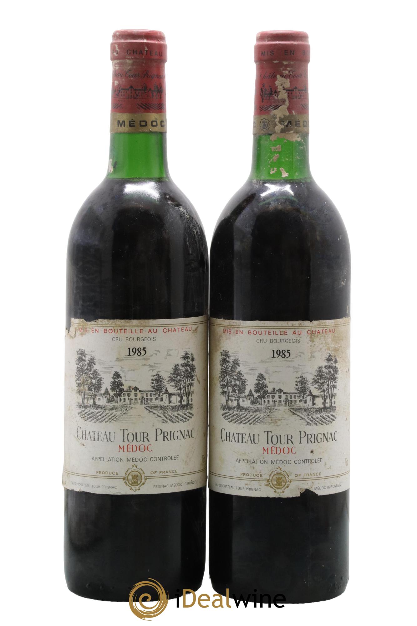 Château Tour Prignac Cru Bourgeois 1985 - Lot de 2 bouteilles - 0