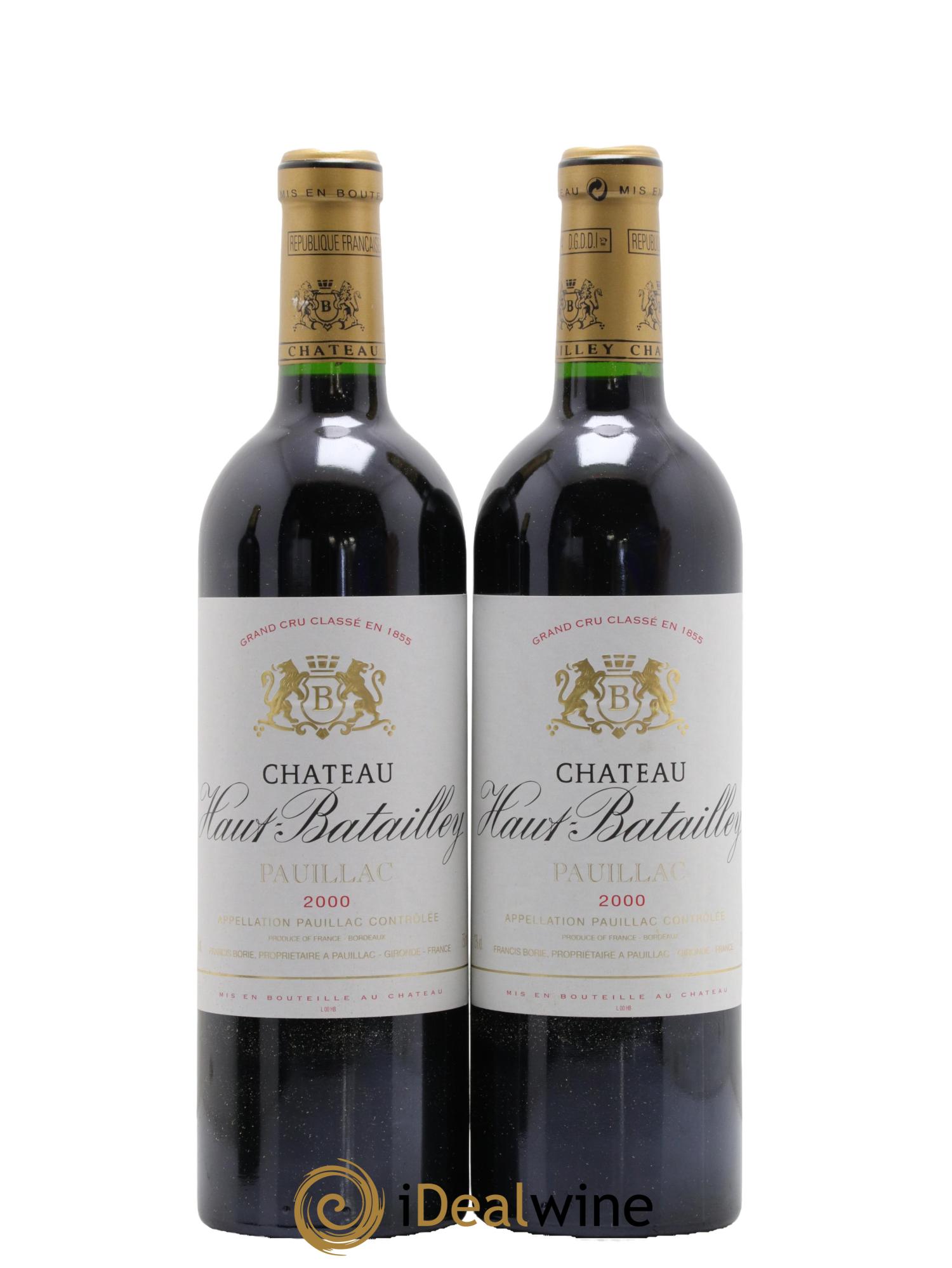 Château Haut Batailley 5ème Grand Cru Classé 2000 - Lot de 2 bouteilles - 0