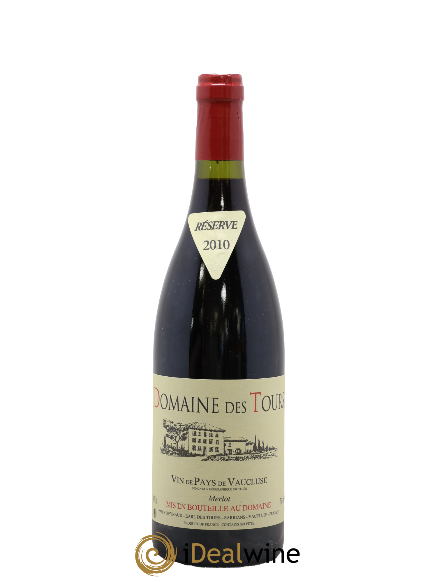 Vaucluse Domaine des Tours Merlot Emmanuel Reynaud 2010 - Lot of 1 bottle - 0