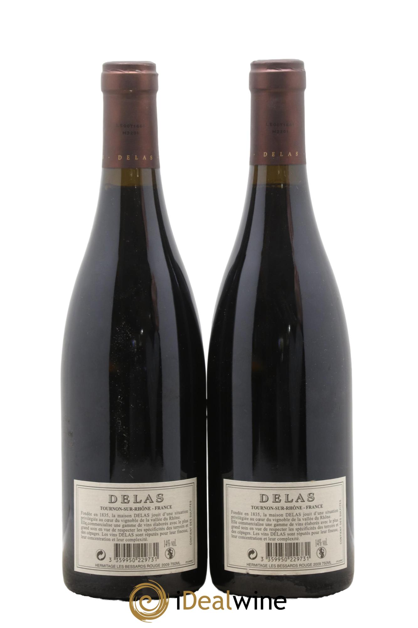 Hermitage Les Bessards Delas Frères 2009 - Posten von 2 Flaschen - 1