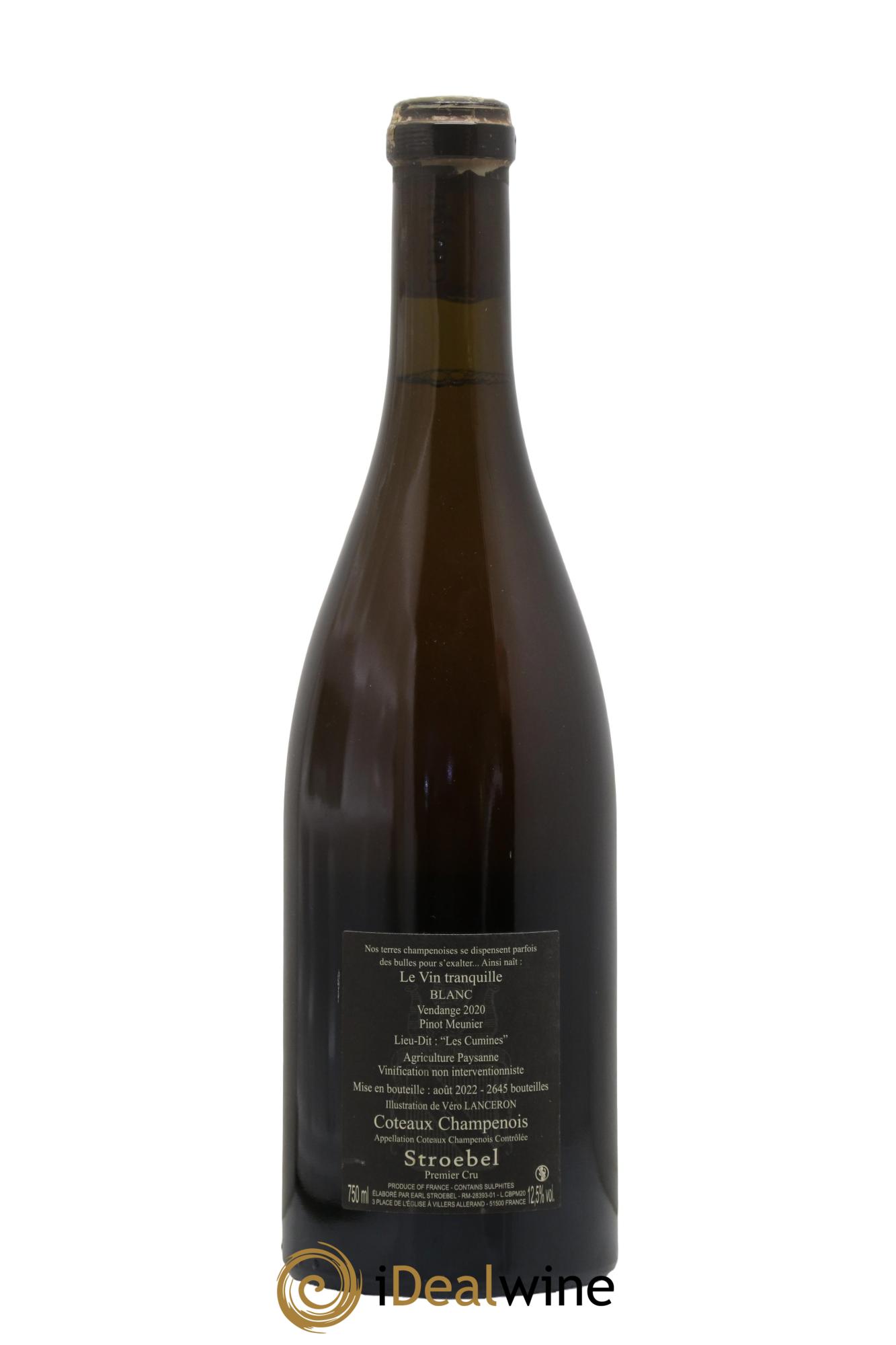 Coteaux Champenois Les Cumines Pinot Meunier Stroebel 2020 - Posten von 1 Flasche - 1