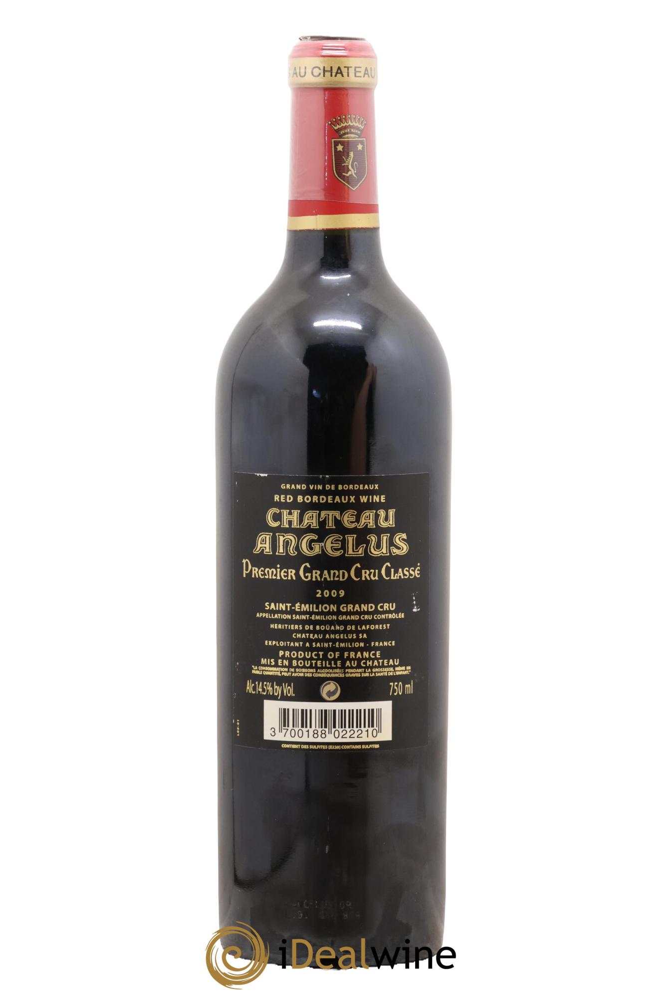 Château Angélus 1er Grand Cru Classé A 2009 - Lot de 1 bouteille - 1