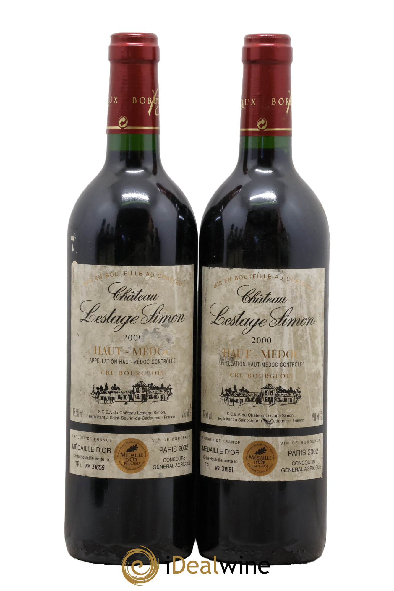 Château Lestage Simon Cru Bourgeois 2000 - Posten von 2 Flaschen - 0