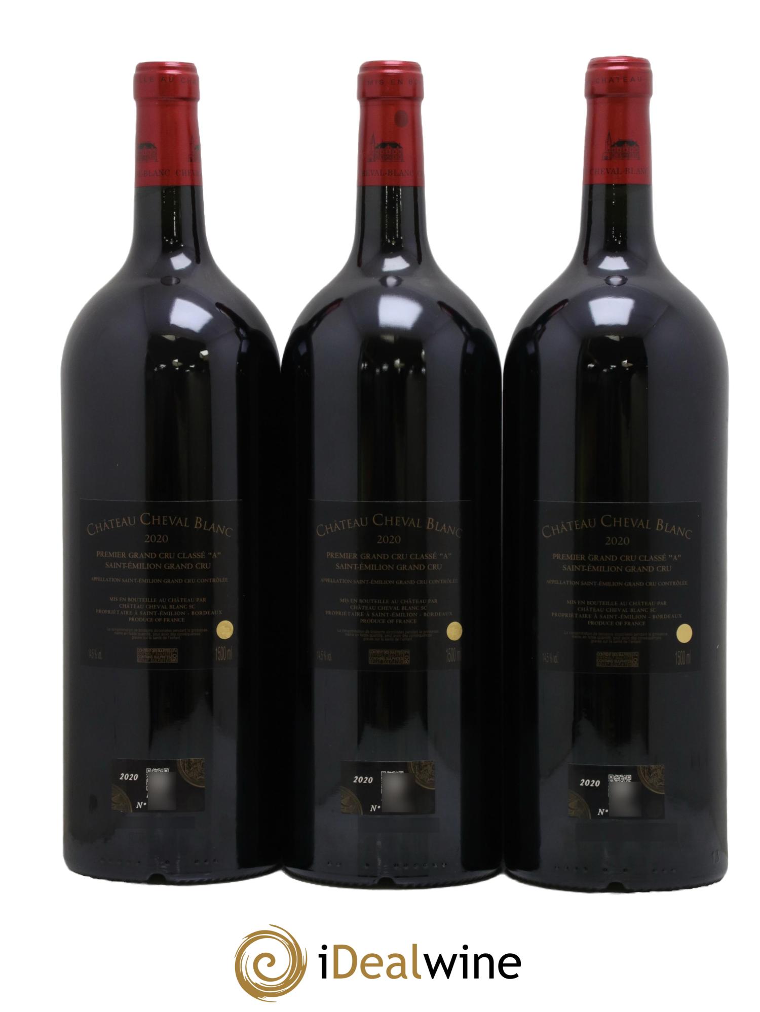 Château Cheval Blanc 1er Grand Cru Classé A 2020 - Lot of 3 magnums - 1
